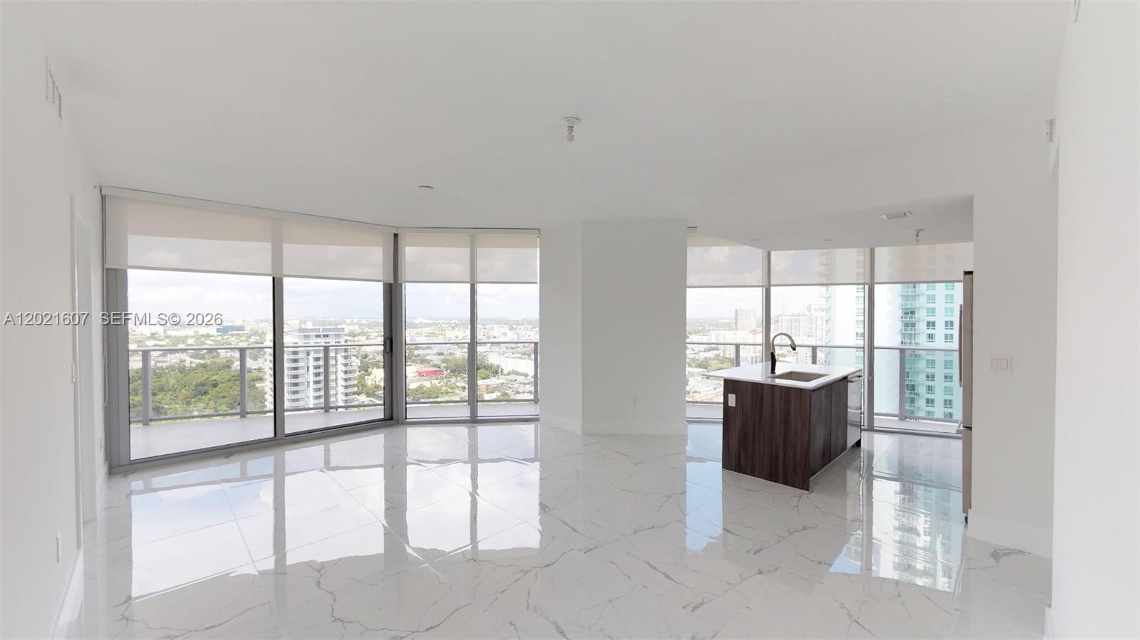 Aria on the Bay, 24th floor, stunning and relaxing views of the beautiful Biscayne Bay, full of natural light and conveniently close to the elevator! One Bedroom, one full Bathrooms + half bathroom for your visitors, t, porcelain tiles floors throughout the unit , stainless steel appliances, Beautiful master bathroom with glass doors, bathtub and walking closet, ARIA ON THE BAY is an exquisite building with amazing amenities PLUS a desired location within walking distance to the hottest spots in Downtown Miami.