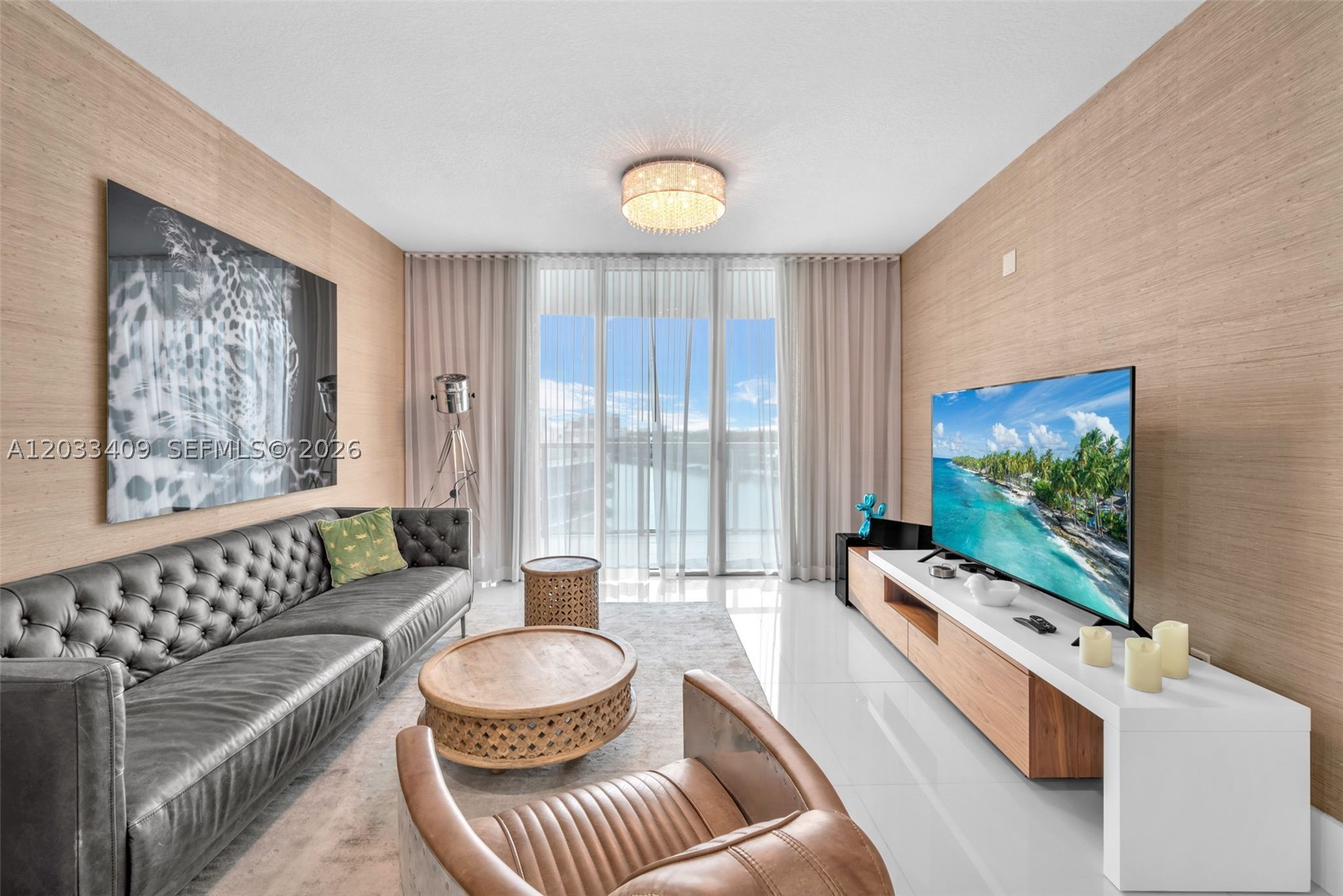 AMAZING WATERFRONT RESIDENCE IN MIAMI BEACH WITH BREATHTAKING VIEWS OF THE BAY, OCEAN & DOWNTOWN MIAMI. GREAT OPPORTUNITY TO RENT A TURNKEY 2 BED 2 BATH AT THE EXCLUSIVE EDEN HOUSE. THIS RESIDENCE WAS METICULOUSLY DECORATED WITH WHITE POLISHED PORCELAIN TILE THROUGHOUT, WALL PAPER, BOSH STAINLESS STEEL APPLIANCES, ITALIAN KITCHEN CABINETS, EXPANSIVE BALCONY LINED WITH FLOOR TO CEILING IMPACT GLASS. MASTER BEDROOM HAS TWO CLOSETS AND A PRIVATE BATHROOM. BUILDING AMENITIES INCLUDE POOL, JACUZZI, GYM, PARTY ROOM, WATER FRONT CABANAS, PADDLE BOARD LAUNCHER, SAUNA, DOG WALKWAY, 24-HOUR FRONT DESK AND VALET. IMPECCABLE AND READY FOR YOU!!