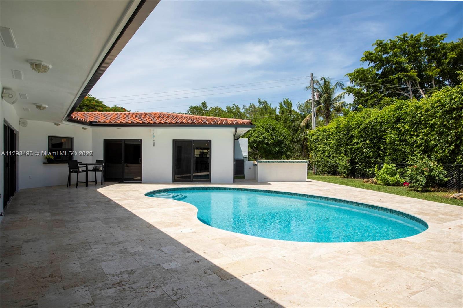 Perfect seasonal rental in gated community of Gables By The Sea. Available from December 1st to May 31st. The home's split floor plan is ideal for families, and boasts two large areas that are perfect for entertaining. Charming features throughout the home such as, two expansive courtyards, brick columns, and large windows that provide a ton of natural light.
