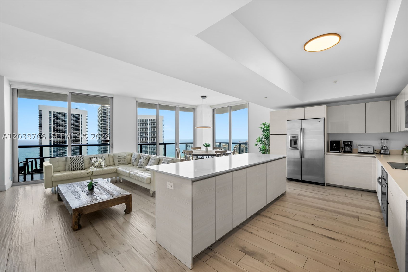 Stunning lower penthouse with incredible 180-degree panoramic views and no rental restrictions. This spacious 1,737 Sq Ft, 3-bedroom, 3-bathroom residence comes fully furnished and equipped, offering the perfect blend of luxury and investment potential.
The open floor plan features a private elevator entry and foyer, a functional kitchen, and split bedrooms and bathrooms for added privacy. Enjoy breathtaking water views from every room, creating a truly spectacular living experience. Expansive wrap-around balconies provide exceptional outdoor living and the perfect setting to take in the sunrise and sunset.
Residents enjoy access to a beachfront clubhouse and resort-style amenities, including a private rooftop pool deck, Intracoastal pool, fitness center, valet services, beach service, and an on-site café located on the first floor.
Ideally situated just steps from the beach, fine dining, shopping, and entertainment, with Fort Lauderdale-Hollywood International Airport just a short drive away. Perfect as a primary residence, vacation home, or income-producing property.