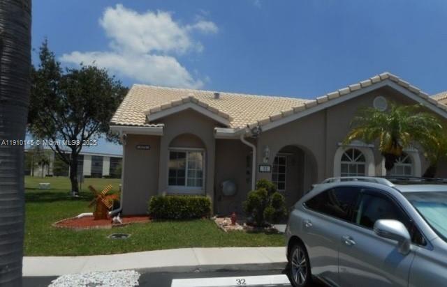 Welcome to this stunning CORNER VILLA nestled in a tranquil community, offering the perfect blend of comfort and convenience. Boasting breathtaking golf course views, you'll be able to enjoy serene sunrises and vibrant sunsets right from your own patio. With low HOA fees and a peaceful, quiet neighborhood, this home provides an oasis of relaxation. Plus, its prime location puts you just minutes away from shopping plazas, grocery stores, and everything you need for ultimate convenience. BRAND NEW ROOF from 2024. Don’t miss out on this rare gem—your dream home awaits!