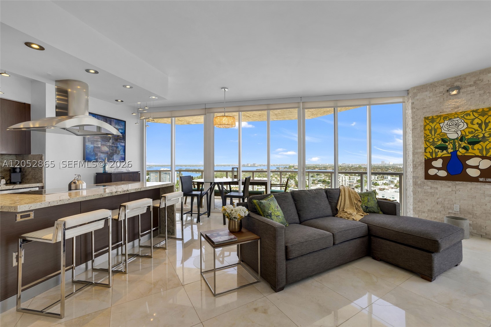 Rarely available Suite D penthouse on the 26th floor with impressive 180-degree views of the ocean, beach, and coastline extending toward Sunny Isles.

This bright corner residence offers two bedrooms, two en-suite bathrooms, high penthouse ceilings, marble floors, floor-to-ceiling windows, and beautiful water views from every room. Two spacious balconies provide the perfect setting to enjoy sunrise, sunset, and the ocean breeze.

With only four residences per floor, the building offers a private boutique feel. Amenities include covered parking, front desk service, a fitness center, an ocean-view pool, Jacuzzi, and BBQ area.

Located just steps from the beach, boardwalk, and the newly improved $15 million Ocean Terrace Park. Enjoy easy access to beach service, wellness and spa destinations, restaurants, cafés, shopping, groceries, salons, and nearby parks with tennis, volleyball, beach paddle, and more.

A special opportunity to own a true penthouse residence surrounded by ocean views and everything Miami Beach has to offer.