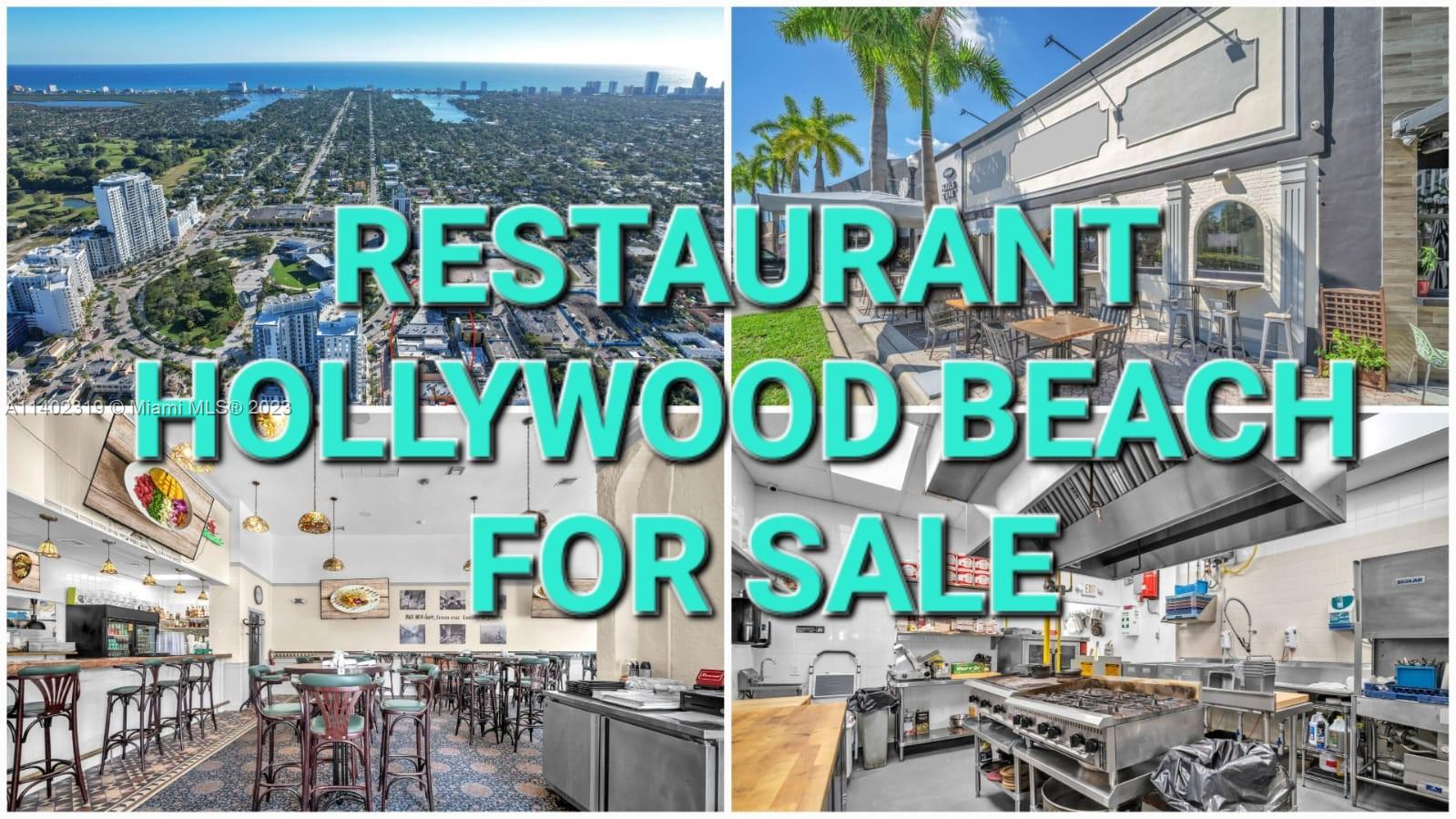 SEE VIRTUAL TOUR 360 - 10 REASONS to Buy This Business. 1) LOCATION: In Hollywood downtown at Young Circle, Hollywood Blvd and  US1- High Traffic. 2) Fully equipped: new restaurant all renovated, it took one year to reconstruct, it would take $ 1,500.000.00 to build it up "as is". 3) GREAT VALUE: price reduction of $ 200.000.00 for a quick sale.  4)Fantastic Latin menu.  5) BOOMING: Location with many new high rise construction, attractive to locals and tourists.  6) SEE YOU TUBE VIDEO: beautiful city views.   7) RENT: Flexible landlord and great price rent, base rent is $ 7.000.00 per month. 8) EASY TO PARKING: Many street parking is available . 9) GREAT FOR VISA: for international buyers. 10) TRAINING:  Training will be provided.