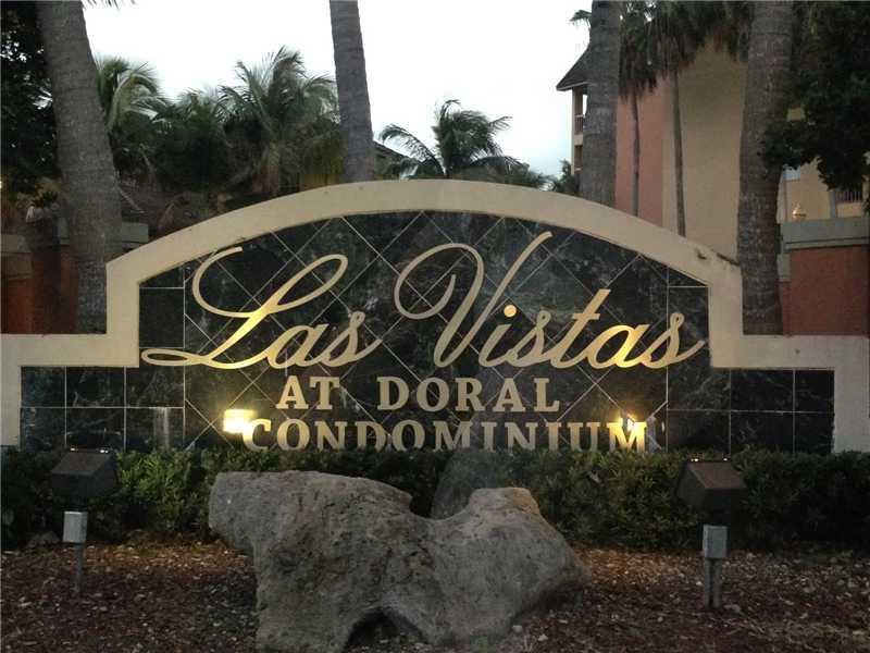 VERY LUMINOUS & SPACIOUS 1BED, 1BATH REMODELED UNIT AT LAS VISTAS AT DORAL CONDO, TILE FLOORS IN ENTIRE UNIT & REMODELED KITCHEN.  UNIT IS READY TO MOVE IN MAY 5TH. AMENITIES INCLUDE FULL GYM, POOL, TENNIS COURT & HOT TUB. UNIT ALSO HAS STORAGE SPACE INSI DE THE UNIT. VERY CLOSE TO CONVENIENT STORES& SUPERMARKETS, LOCATED MINUTES AWAY FROM MAIN HIGHWAYS & DORAL DOWNTOWN GOLF CENTER. UNIT IS IN EXCELLENT CONDITIONS. UNIT IS OCCUPIED BUT TENANT IS FLEXIBLE TO SHOW WITH 24 HRS NOTICE.