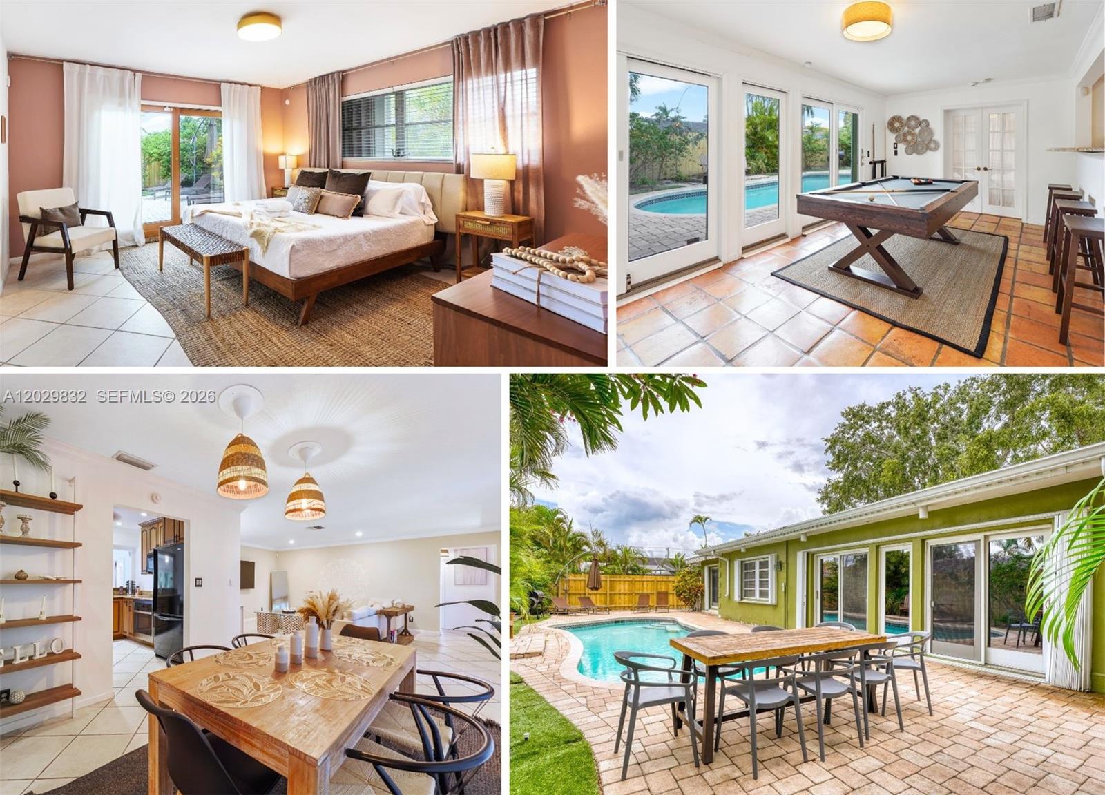 Located in sought-after Imperial Point, this bright and inviting home offers a great layout and easy indoor-outdoor living. French doors across the back of the home open to a private lagoon-style pool and outdoor space surrounded by mature landscaping for extra privacy.

Inside, the home features multiple living areas, a spacious Florida room with custom built-ins, breakfast area, and a flexible 1-car garage currently being used as a media room. Impact front windows, front door, and garage door, along with a 2-car driveway for additional parking.

Currently licensed for short-term rentals, while also feeling like the perfect family home. Located on a quiet street just minutes from Lauderdale-by-the-Sea, beaches, dining, shopping, and major roadways.

Property is currently operating as a short-term rental. Showings available between guest reservations.