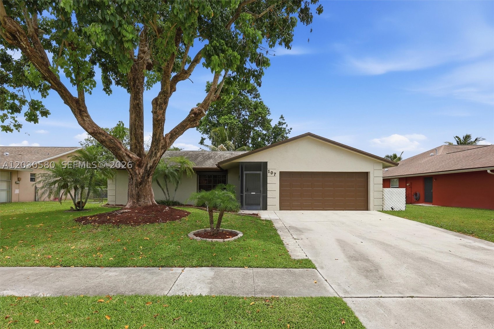 ** No HOA!** This beautifully maintained large 3-bedroom, 2-bathroom 2 car garage with room for a pool home in the highly desirable Willows community of Royal Palm Beach. This turnkey home features a spacious split-bedroom floor plan with oversized primary suite offers direct access to the large screened lanai, where you can relax and enjoy a peaceful outdoor entertaining space, and fresh landscaping Recent upgrades include a newer roof installed in 2022 and roll-down storm shutters for added protection and peace of mind. Conveniently located near parks, schools, shopping, dining, and major roadways, it offers the perfect balance of privacy and accessibility.