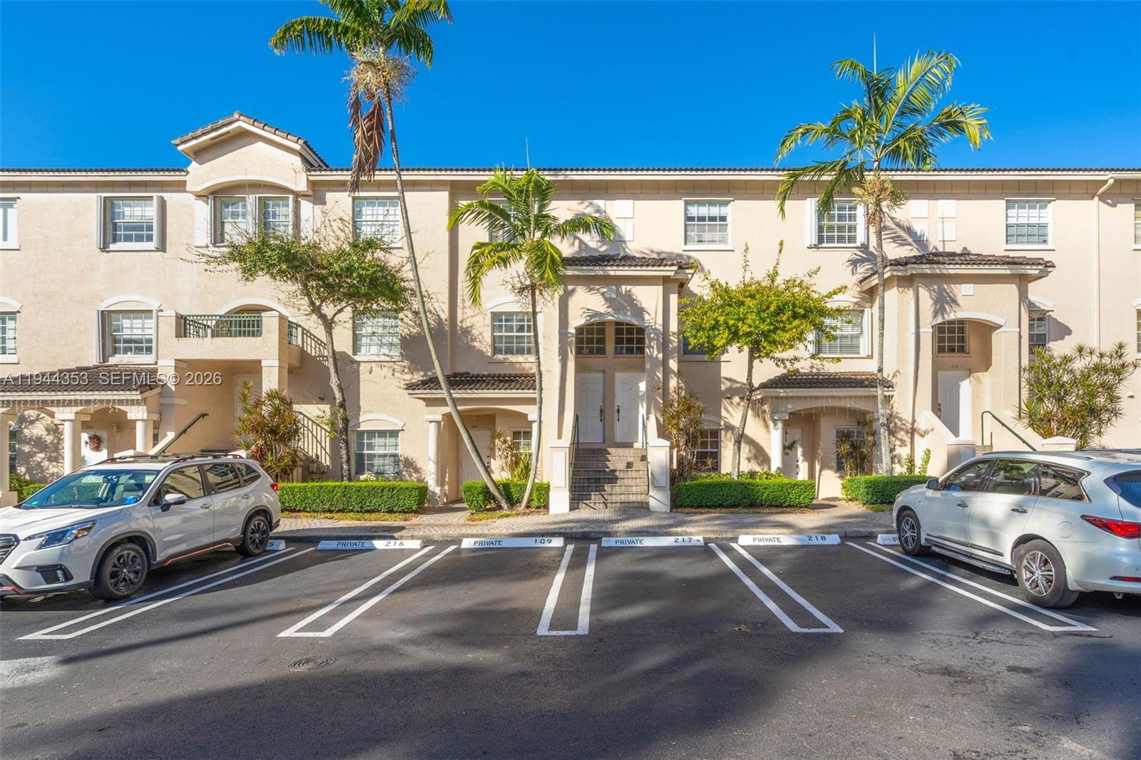 For Investors> Tenant Occupay until March 2027. You’ll feel right at home in this rarely available 2-bedroom, 2.5 bath, two-level townhome condo located in Las Brisas at Doral. This gated, well-maintained community offers 24-hour security, a clubhouse, resort-style pool, tennis and basketball courts, and a private walking trail—everything you want for comfortable everyday living.

The unit has been very well cared for and offers a spacious layout filled with natural light. A convenient powder room on the main level makes it ideal for entertaining, while the generously sized primary bedroom provides a comfortable retreat.

Centrally located near parks, shopping, restaurants, and great schools, this home offers both convenience and lifestyle. The property includes one assigned parking space plus a permitted guest spot.

A solid opportunity in a desirable community—this one won’t last. Schedule your showing today.