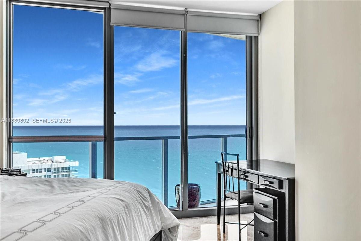 Truly One of its Kind flow-through apartment with Ocean-views from every room with floor to ceiling windows to let all the feels inside. Enter through your private elevator foyer in a sophisticated 2627 square feet residence offering a generous living & formal dining space, fully equipped eat-in kitchen facing South with balcony, 3 large bedrooms all in-suite with its own bathrooms offering privacy for all your family members & guests, plus an extra half-bath. A Separate laundry room & lots of closets throughout. This condo offers the comfort of having 2 large balconies, 1 on the North side & 1 on the East-side capturing Breathless ocean views & skyline views from every angle. Feels like a home! Discover the hidden gem of Ocean Palms Hollywood that redefines luxury with its 5 star resort-style amenities:24Hr security, valet parking, state of the art fitness center, pristine beaches w towel/chair service, tennis court, basketball hoop, billard room, movie/media Room, social room, sauna, snack bar, perfectly located directly across the new Publix, minutes to Aventura Mall, Gulfstream Park, Hollywood Boardwalk, Great dining & much more.