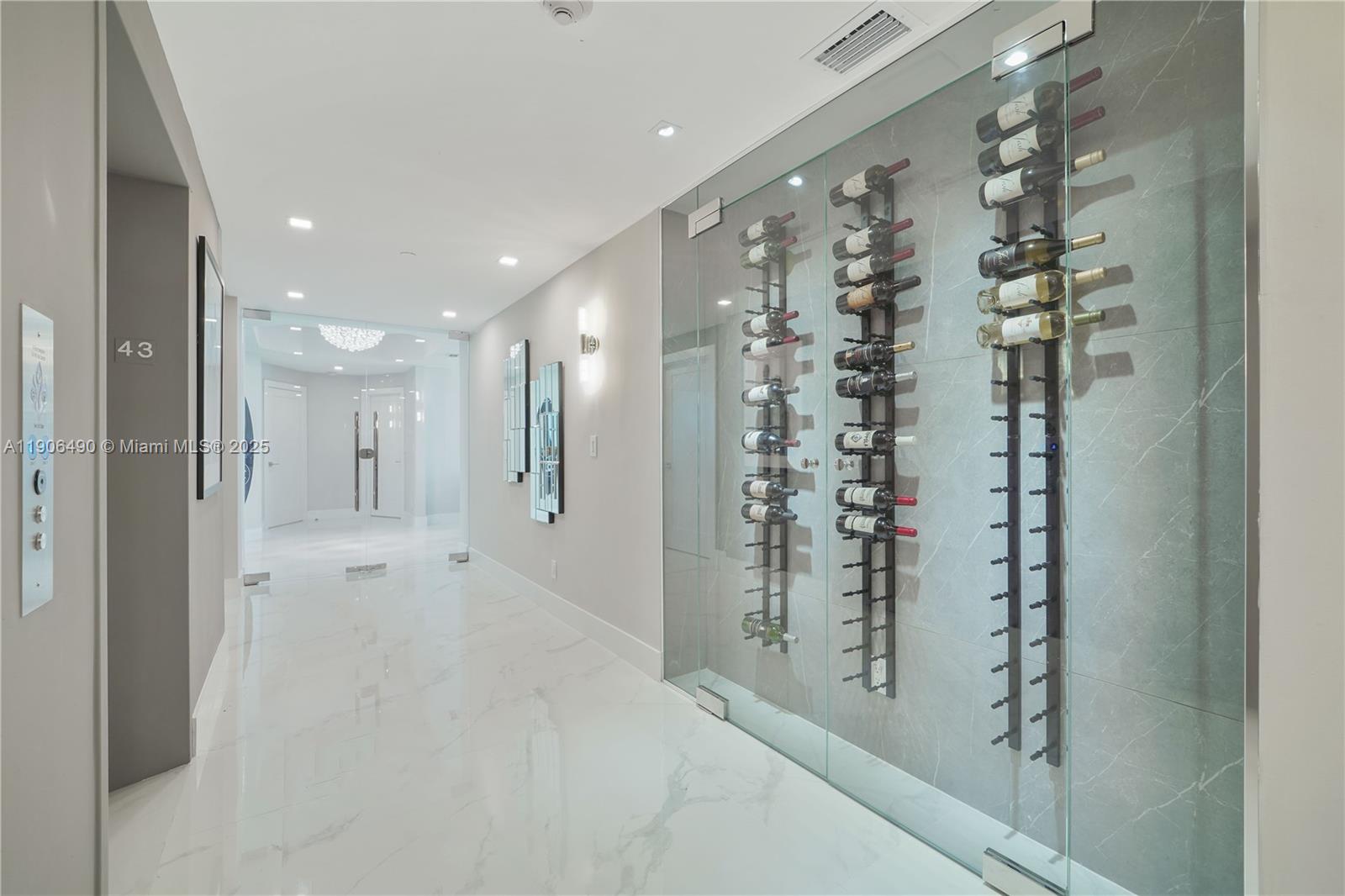 Incredible opportunity to own a completely renovated 3 bed/3 full bath residence on the 43rd floor with a private gallery entrance at the prestigious Portofino Tower in the world renowned South of Fifth neighborhood. Offering the pinnacle level of privacy, this residence is the only home on the 43rd floor of Portofino Tower 3. Spectacular flow-through 2,040 SqFt + private elevator foyer with private & spacious sunrise & sunset balconies, boasting breathtaking unobstructed panoramic views day & night of the Atlantic Ocean, Biscayne Bay, Miami skyline, South Beach & cruise ship channel. Unique opportunity to live in this mint condition home in the sky offering newly updated floors throughout, kitchen, bathrooms & lighting. A truly incredible & rare offering. See video in virtual tour link.