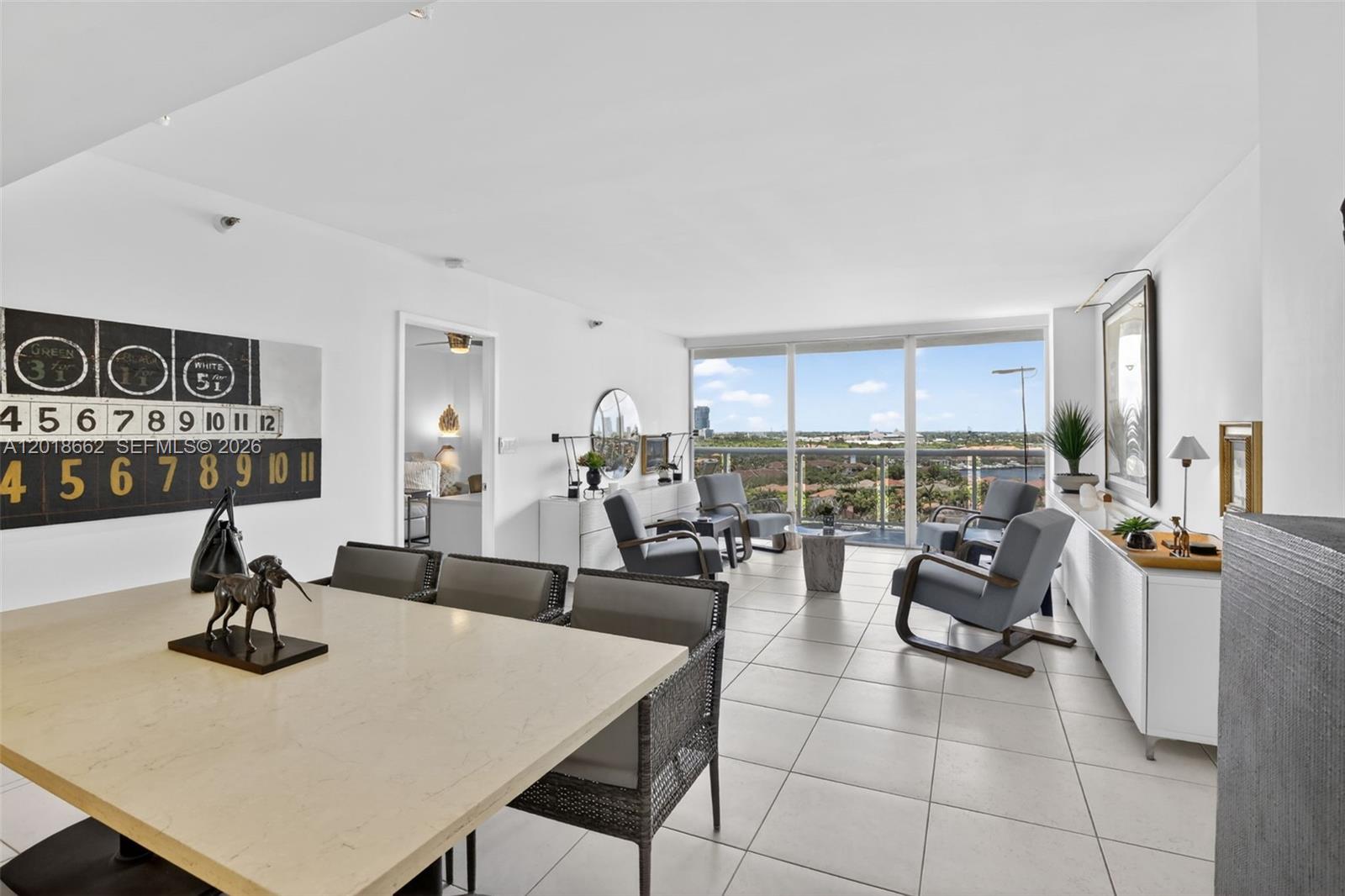 WOW! NEW NEW NEW! COMPLETELY RENOVATED! WHITE, LIGHT, BRIGHT, & FABULOUS. VIEWS VIEWS VIEWS! DIRECT INTRACOASTAL & OCEAN VIEWS TO TAKE YOUR BREATH AWAY! COVETED SPLIT FLOOR  PLAN. STATE OF THE ART NEWLY RENOVATED KITCHEN. ALL NEW BATHROOMS. NOTHING ORIGINAL REMAINS. ALL ELECTRIC WINDOW SHADES, NEW WHITE PORCELAIN FLOORS, NEW CUSTOM CLOSETS, CUSTOM LIGHTING, AND MORE! A MUST SEE - A GEM!
Great amenities with pool, gym, jacuzzi, 24 hour guard gate & lobby concierge, valet parking, and shuttle. One assigned parking space.