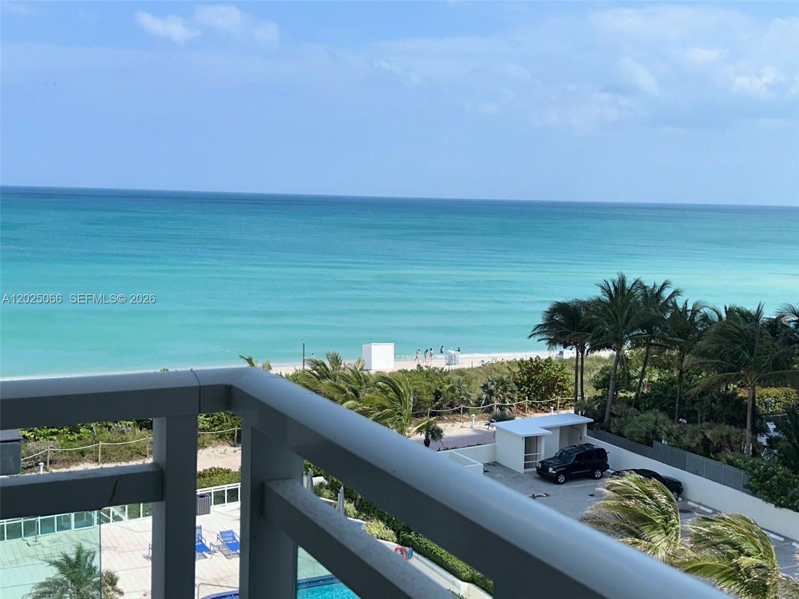 Beautiful Beach Front, 1 bed, 1 bath condo with Ocean Views in the Heart of Miami. This amazing unit boasts, New Open Kitchen / Quartz Countertops, with plenty of room to eat on the center island. Huge dining room table for entertaining, balcony with floor to ceiling windows that has Direct Ocean and pool views. Updated bathroom, and a separate bar with marble countertops and a wine cooler. Large bedroom with beautiful stained glass pocket doors for privacy. Full size washer / dryer in unit. Custom closets, blackout and sheer shades. Top of the line Amenities such as heated pool, fitness center, party room, 24 hour sec, valet parking and more. Steps to the beach. Unit comes finished and furnished, water, cable, internet included, no pets. Best priced SE unit in the building.