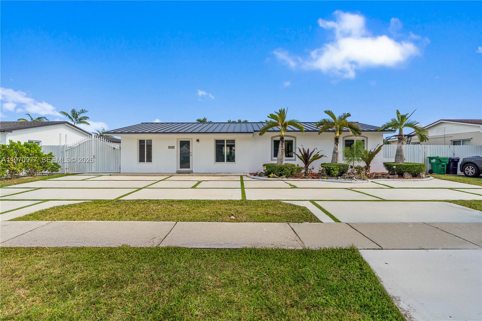 Bring all offers! Beautifully updated 4-bedroom, 2-bath single-family residence offering comfort, functionality, and modern finishes throughout. This move-in-ready home features impact windows and doors, a durable metal roof, and a newly installed oversized concrete driveway.

The freshly painted interior and exterior create a bright, clean aesthetic. An open-concept living and dining area flows seamlessly into the renovated kitchen, complete with granite countertops and stainless-steel appliances, making it ideal for everyday living and entertaining.

The fully fenced backyard is designed for relaxation and gatherings, featuring a sparkling in-ground pool, covered gazebo, and a separate storage structure. Low-maintenance landscaping enhances the outdoor space while providing privacy.

No HOA. Conveniently located near major roadways, shopping, dining, and schools.