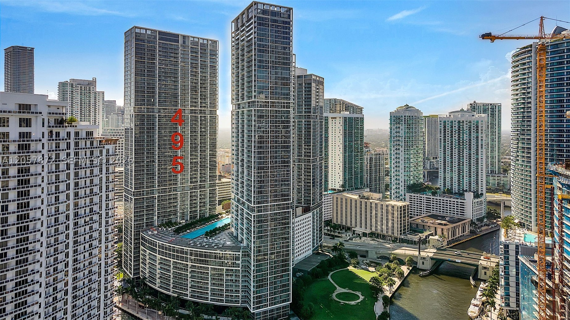 SPECTACULAR 1 BEDROOM, 1 BATH UNIT, LOCATED on the 50th FLOOR with a BREATHTAKING VIEW of BISCAYNE BAY, DOWNTOWN MIAMI, KEY BISCAYNE and SOUTH BEACH. ITALIAN PORCELAIN FLOORS in the INTIRE APARTMENT - ITALIAN CABINETS with ELEGANT STONE KITCHEN COUNTERTOPS and BACKSPLASH - 36" Sub-Zero REFRIGERATOR - 30" WOLF GLASS COOKTOP and OVEN. THIS ULTRA-CONTEMPORARY ARCHITECTURAL DESIGN WAS PERFORMED BY PHILIPPE STARK. COUNTS WITH 2 FULL SERVICE BAYSIDE RESTAURANTS AND THE MOST GLAMOROUS SPA, HEALTH CLUB and FITNESS CENTER- FULL TIME INTERACTIVE CONCIERGE - OLIMPIC POOL SURROUNDED BY TREES, LOUNGE CHAIRS - AMENITIES ONLY COMPARABLE TO THOSE LOCATED IN 5 STARS HOTELS