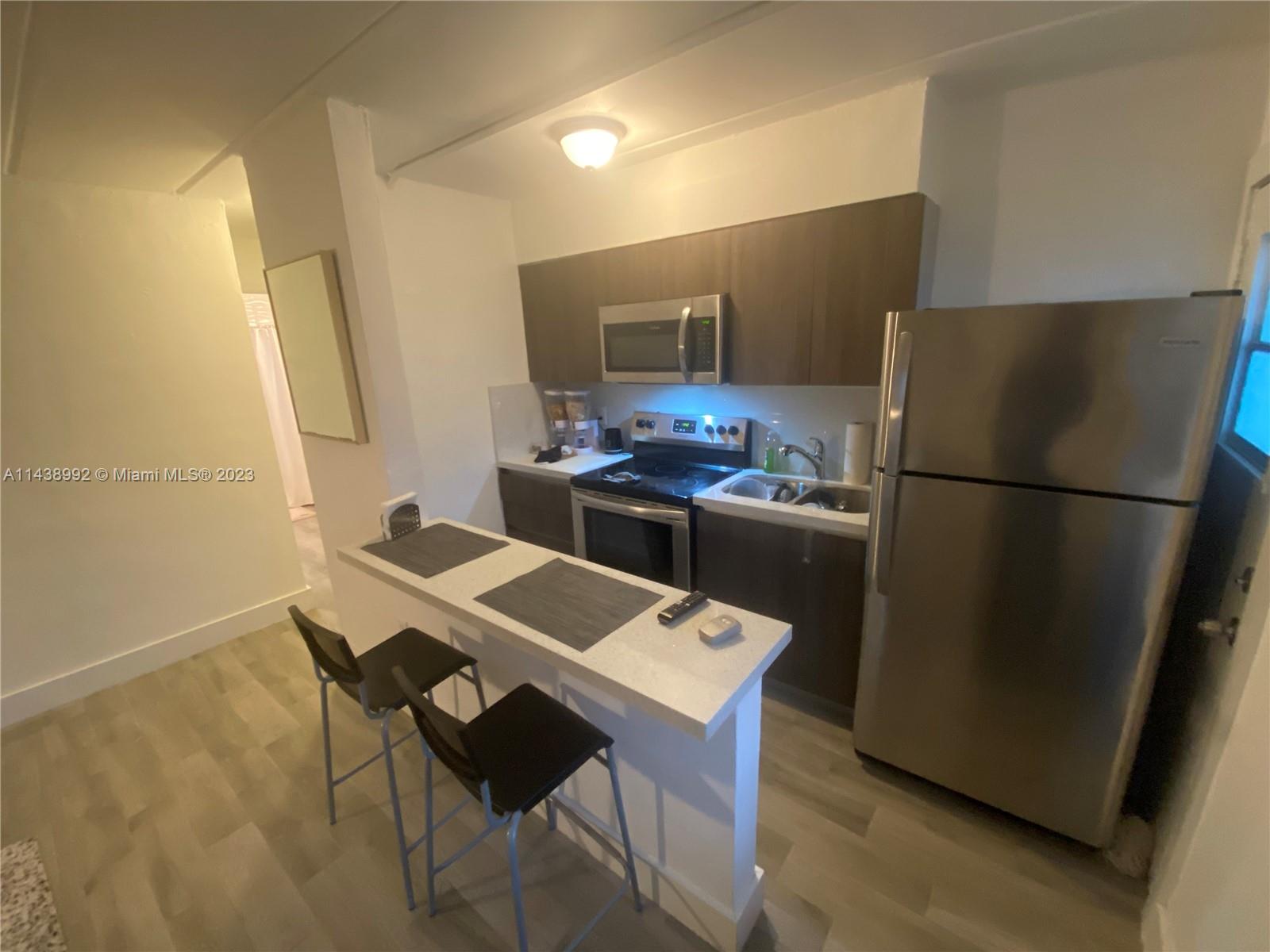 Beautiful apartment for rent 1/1 . Fully renovated with S/S Appliances. Close to Miami Beach, I-95, Downtown Miami.
