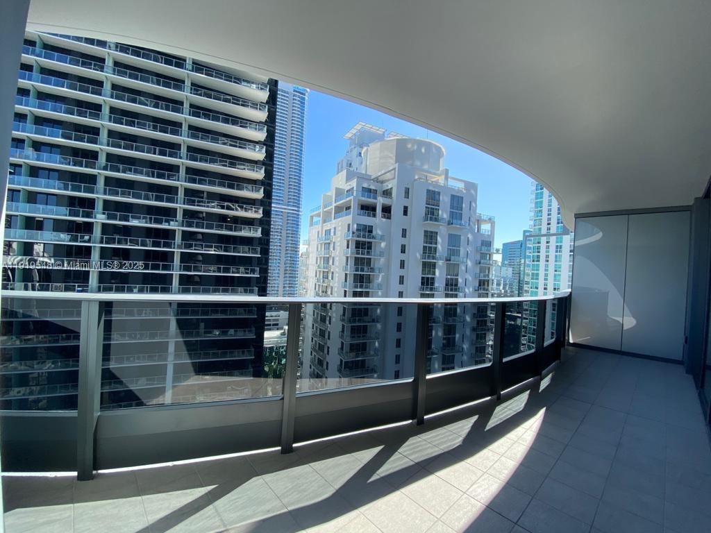 Beautiful unit with amazing skyline views, features 1 bed, 2 full baths and a versatile Den. Spacious well-designed layout allows for various lifestyle arrangements, catering to your unique preferences & needs. Highend Mile appliances in the kitchen & Snandero cabinets add a touch of elegance, while the marble bathrooms display luxury at every corner. The keyless door entry technology ensures convenience & security, allowing you to enter your haven with ease. Cutting-edge technology controls the temperature effortlessly with the AC Nest controller, offering a smart & efficient way to maintain comfort. Custom-made closets, provides ample storage while maintaining a sense of organization & style. Brickell Flatiron offers more than just a home; it provides a lifestyle of refinement. Unit is Tenant occupied until April 30, 2026.