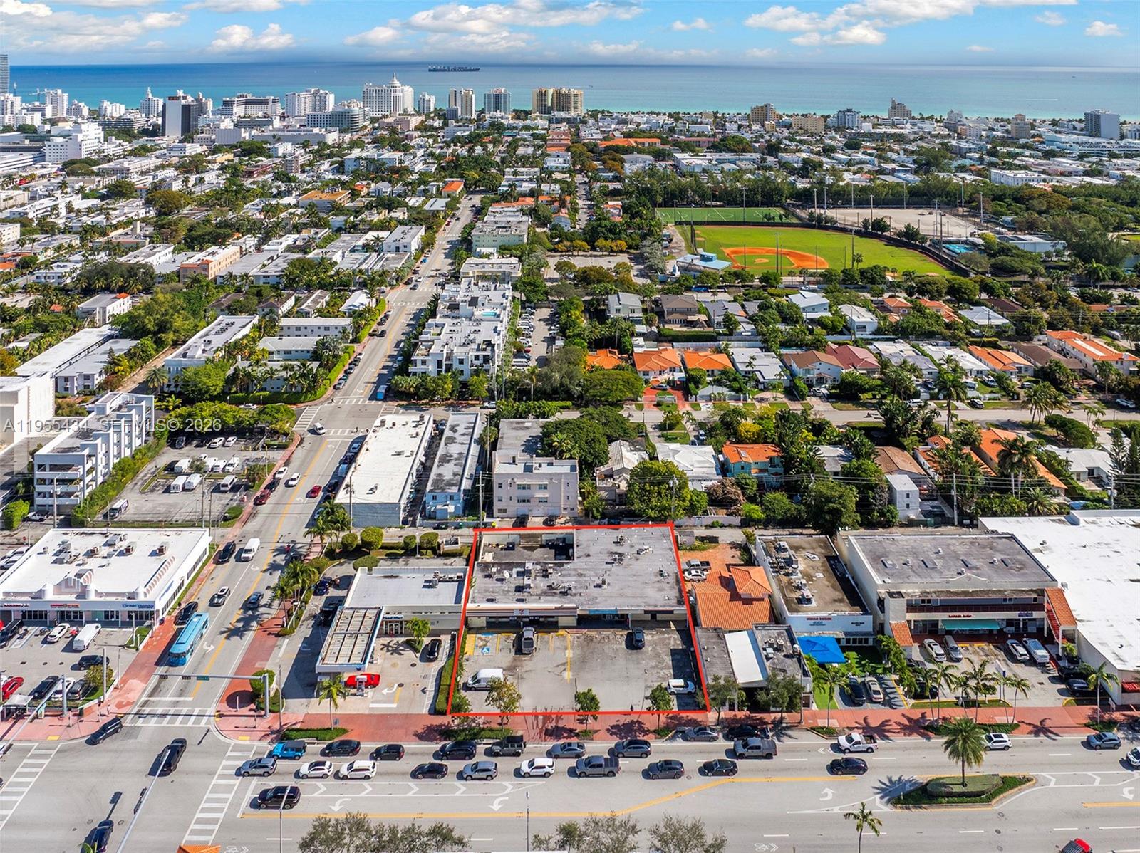 Exceptional Miami Beach commercial and redevelopment opportunity at 1441 Alton Road. Existing 8,006 SF retail building situated on a prime 18,300 SF lot with three equally sized retail spaces and 19 on-site parking spaces. Two spaces are leased to national tenants 7-Eleven and GoPuff, each paying $17,000 per month, providing strong in-place income. The third space is vacant and can be leased at similar rates, offering immediate upside. CD-2 zoning allows for significant redevelopment potential, including up to 34,364 SF, 50 ft height, up to 39 residential units, commercial or office space. Ideal for investors or developers seeking income with long-term growth potential.