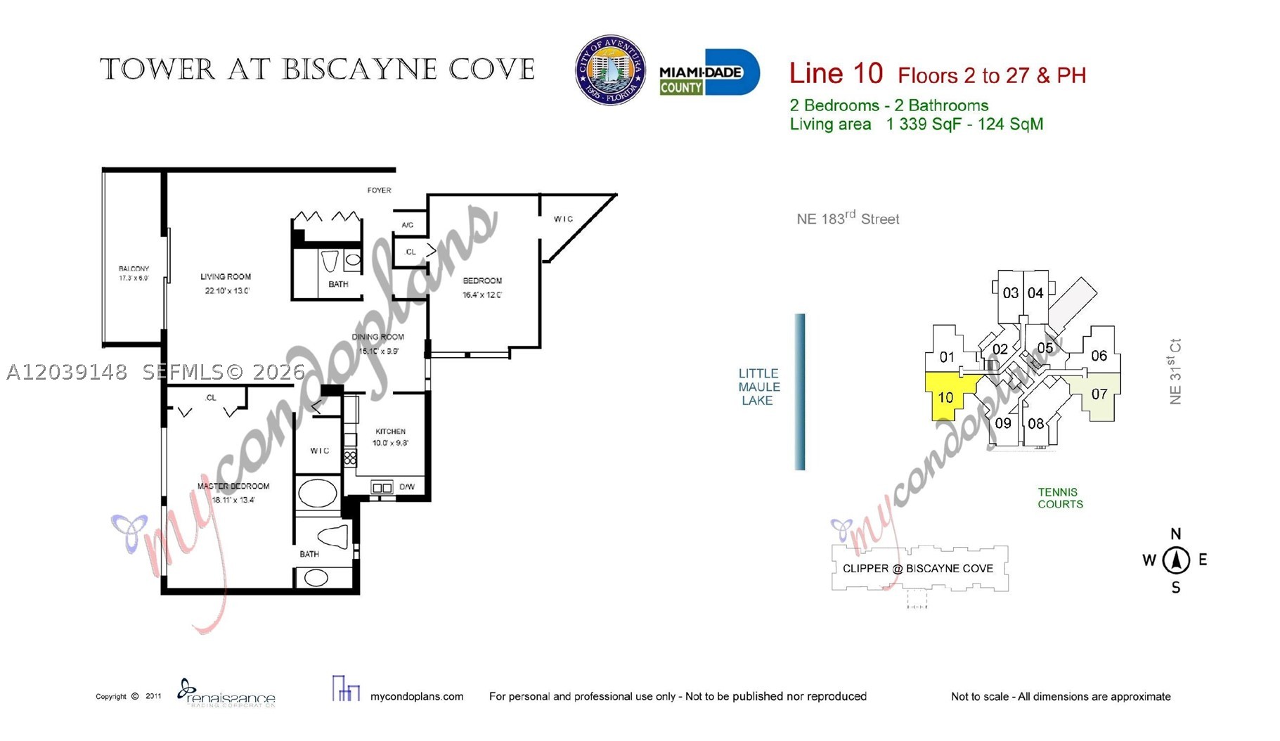 TOWER AT BISCAYNE COVE CO - Residential Lease