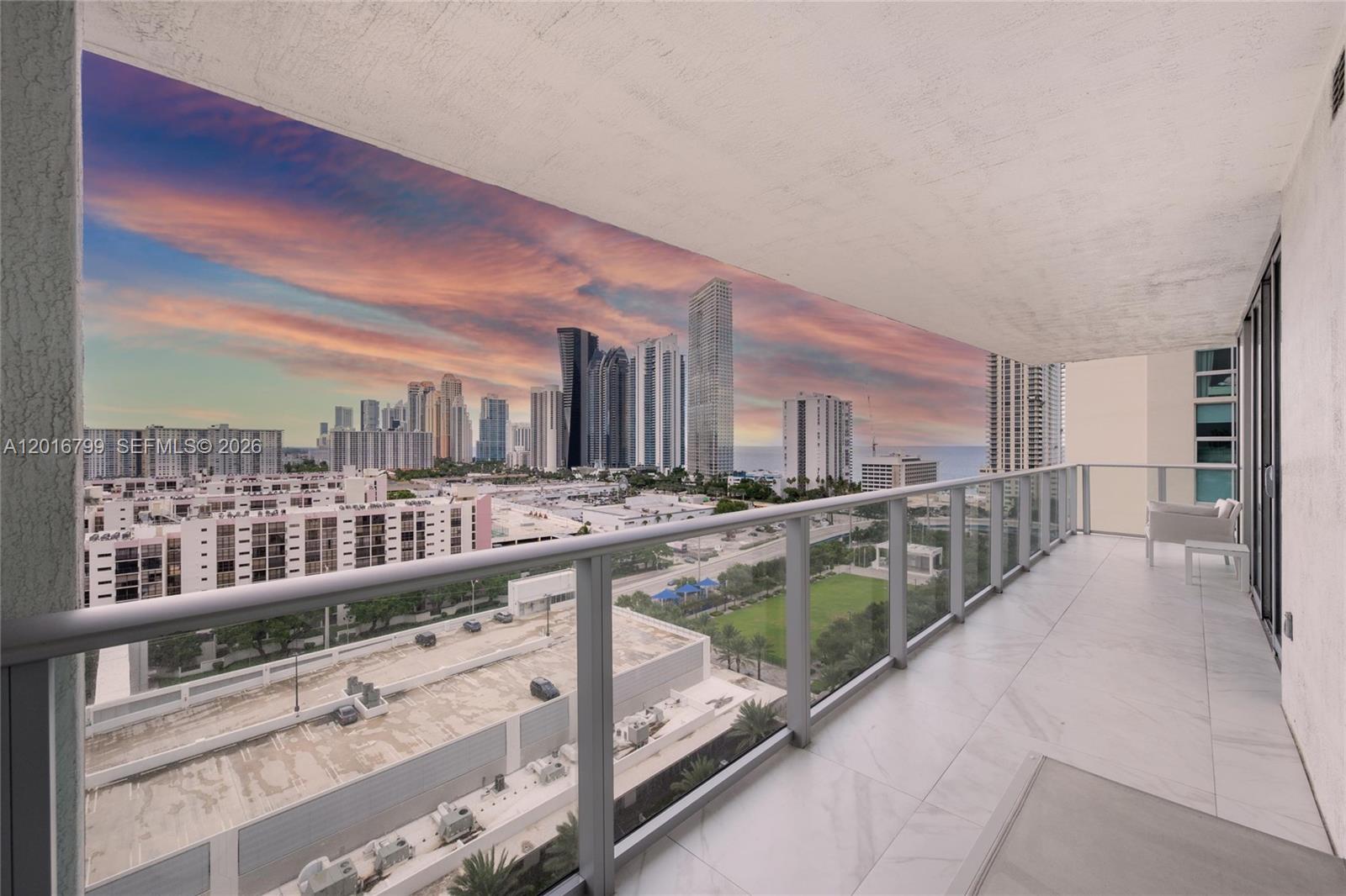This artfully decorated turn-key unit is awaiting your arrival. Fully furnished by an interior decorator with the finest of "Habitus" furniture. Open floor plan corner unit with a wrap-around balcony and an expansive view of the Sunny Isles skyline and the Atlantic ocean. The property is situated in Florida's riviera Sunny Isles Beach close to airports, fine dining, and world-renowned shopping destinations. The building provides a beach club In this building, you will find luxurious amenities such as a spa, a kid's room, and a splash pad, and a private hotel.