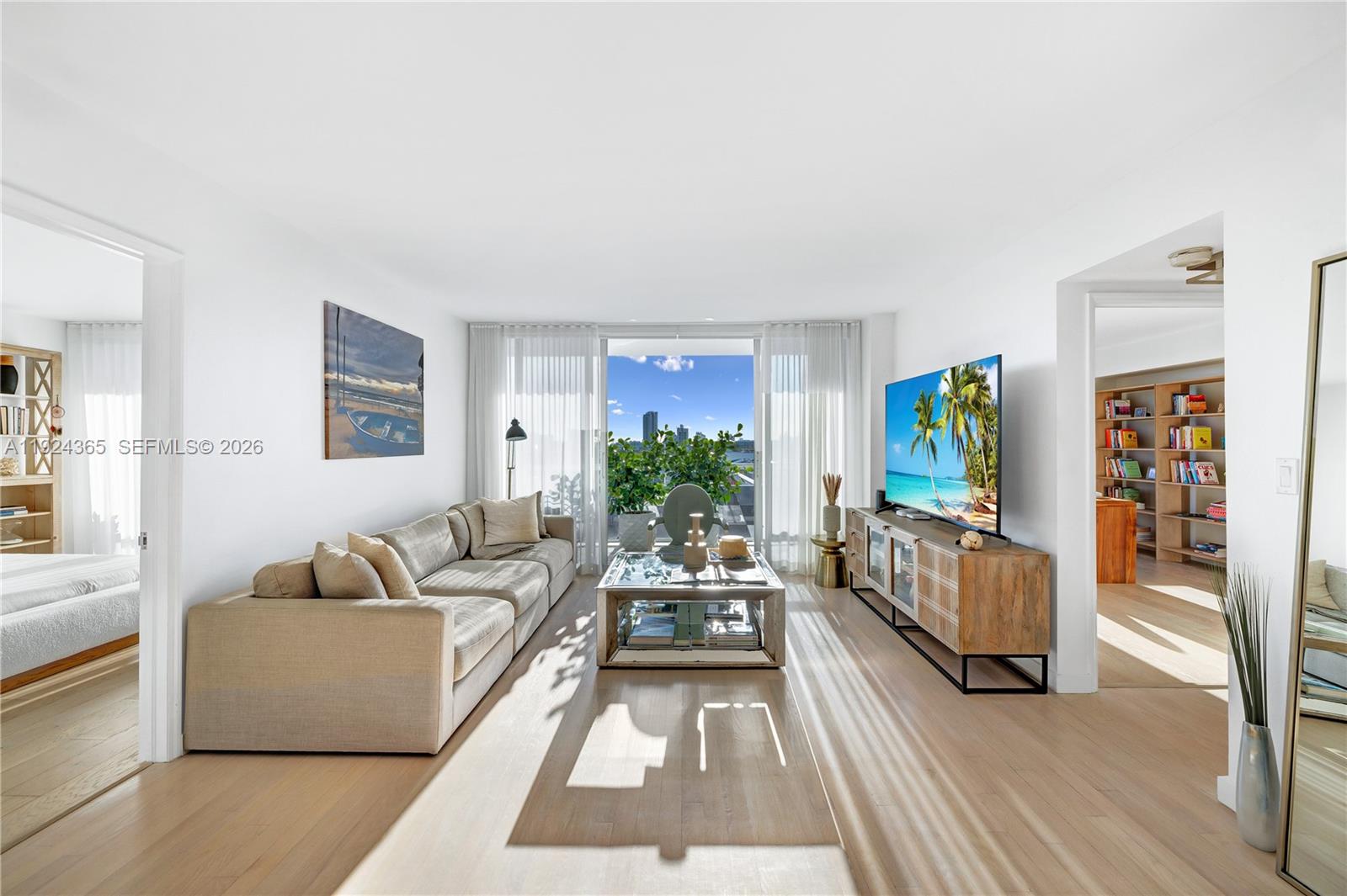 Experience Miami Beach from the trendy Sunset Harbour neighborhood – a quiet and walkable urban block offering restaurants, fitness studios, coffee shops, boutiques, new Anatomy gym on Lincoln Rd, and new Maurice Gibb waterfront park. New Whole Foods on Alton Rd, across Pura Vida is being built. East-facing unit with great split floorplan, large terrace overlooking Sunset Harbour, wood floors, open kitchen, new water heater, primary suite with 2 walk-in closets and 1 storage closet, 2nd bedroom with walk-in closet. Deeded parking, 3rd floor. Amenities: pool, gym, club room, sauna. FOR LEASE $5,300/M. BLDG under exterior restoration, completion 2026. 803-line complete. 3 new elevators installed, 1 in progress. Pool deck under design, new will be installed. Best deal in both towers!