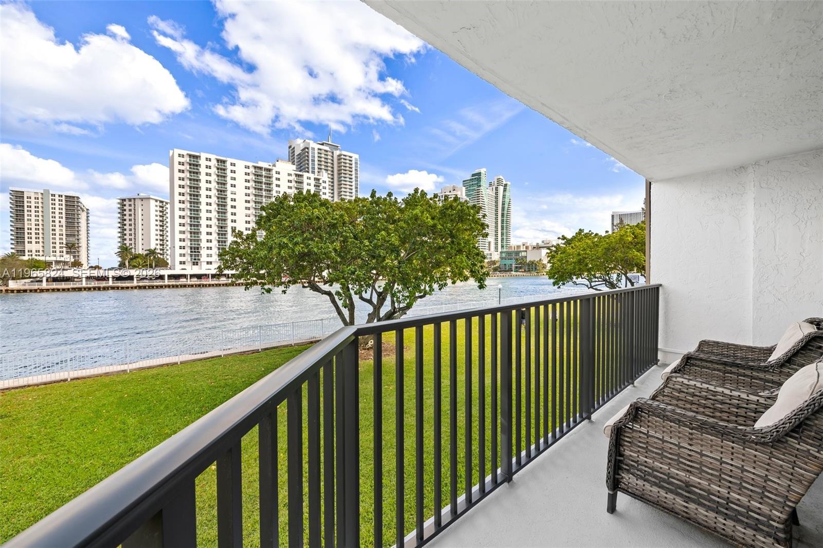 Remodeled 2 bed 2 bath + den waterfront condo with panoramic Intracoastal views. This 1,430 sq ft corner unit with open-concept layout flows seamlessly from the sleek kitchen, featuring custom cabinetry and stainless steel appliances, to the light-filled living areas perfect for watching boats glide by. Building amenities include a heated pool, tennis courts and BBQ area. One assigned parking space, guest parking available. Minutes from Hollywood Beach Boardwalk, waterfront dining, Gulfstream Casino, and pristine beaches. Easy access to Miami and Fort Lauderdale attractions. Experience coastal living at its finest. 40-year inspection complete. Condo fees include internet, cable and hot water. Offered fully furnished. Perfect for investors, rent right away.