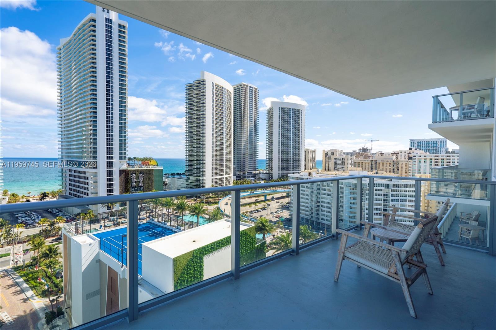 Waterfront 2 bed / 2 bath corner residence on the 23rd floor featuring a wraparound balcony with sweeping ocean and intracoastal views. Offered fully furnished and ready to rent, this turn-key unit is one of the most desirable in the building. Hyde Beach House is located directly across from the beach with private oceanfront club access and full beach service. Resort-style amenities include two infinity pools, a state-of-the-art fitness center, rooftop owners’ lounge, tennis and racquetball courts, BBQ area, and more. Maintenance includes electricity, cable, internet, and water. With no rental restrictions and approval for Airbnb and short-term rentals, this is the perfect vacation retreat and high-income investment opportunity.