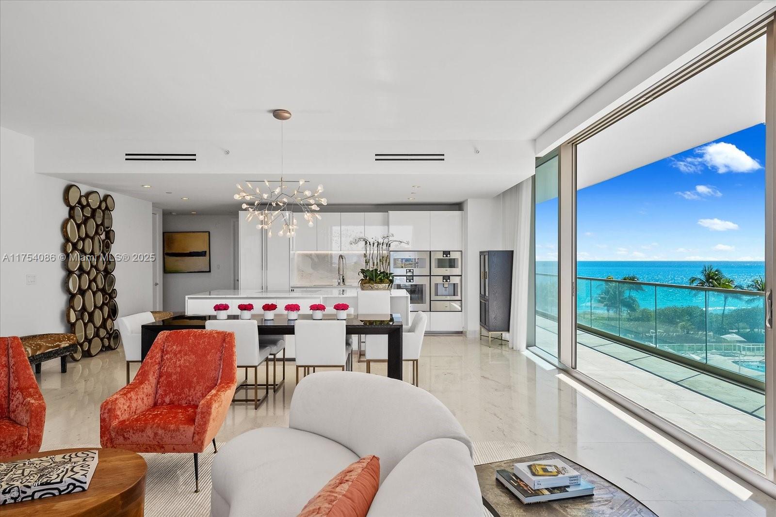 Discover unparalleled elegance at Oceana Bal Harbour, where sophistication meets coastal serenity. This exquisite 2bed, 2bath corner residence offers tropical and ocean views, expansive 9ft deep balconies and a refined design that embodies modern luxury. Designed for those who seek the best, this home features private elevator, a gourmet kitchen and elegant baths by Dada, Gaggenau appliances, sleek marble floors, motorized shades.  A white glove service building with world-class amenities including a gated entrance, 24 hour concierge, beach and pool service, fitness center, spa, restaurant, tennis courts, cinema, business center and playroom.