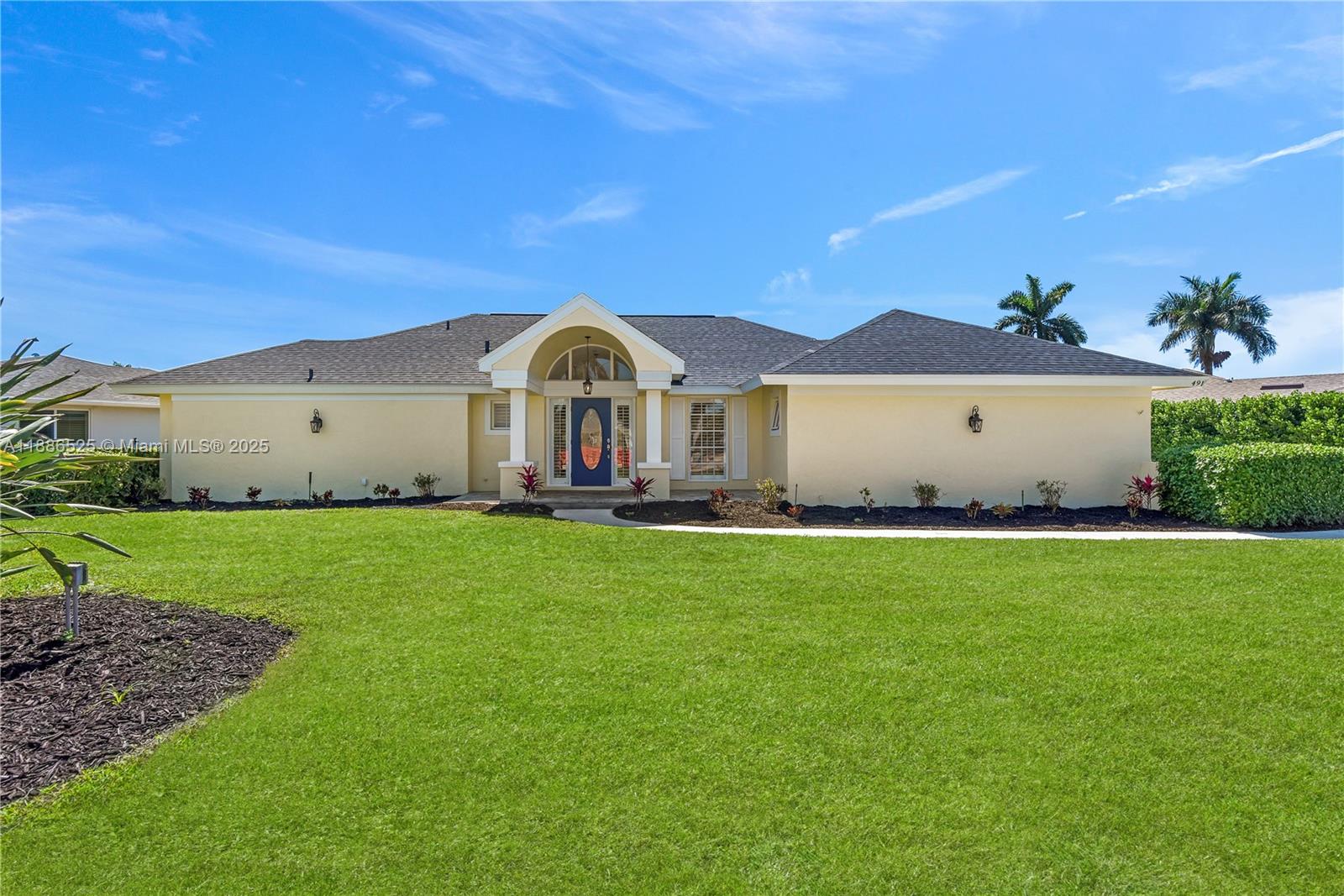 Boasting 3 bedrooms plus a den, 2.5 baths, and a 2-car garage, this residence overlooks the immaculate greens of La Playa Golf Course. Inside, abundant natural light fills the open layout. The spacious kitchen with granite countertops, custom cabinetry, stainless appliances, and bar seating flows seamlessly into living and dining areas with panoramic views of the pool and backyard oasis. Features include recessed lighting, wood beams, and a step-down design adding character. Custom sliding doors open to the den, enhancing flexibility. Outdoors, entertain with a patio wet bar, built-ins, and golf course views. Near Mercato, beaches, and A+ schools, this home is ideal as a full-time residence, seasonal retreat, or an outstanding income-producing rental. Schedule your private tour today!