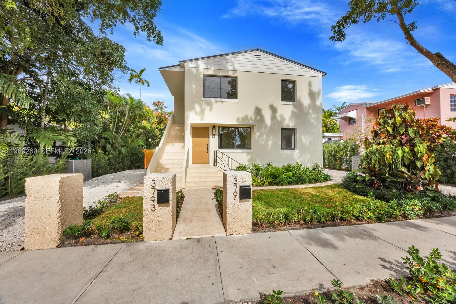 Fully renovated 2 bedroom, 1 bathroom first floor residence featuring new hardwood flooring throughout and a thoughtfully updated kitchen with modern cabinetry, finishes, and appliances. The layout offers both comfort and functionality, complemented by an in-unit washer and dryer for everyday convenience.

A private outdoor area provides a quiet space to relax, while the property also includes assigned parking and additional storage. Located on a peaceful residential street just moments from Downtown Coral Gables, the home offers easy access to dining, shopping, and neighborhood amenities.