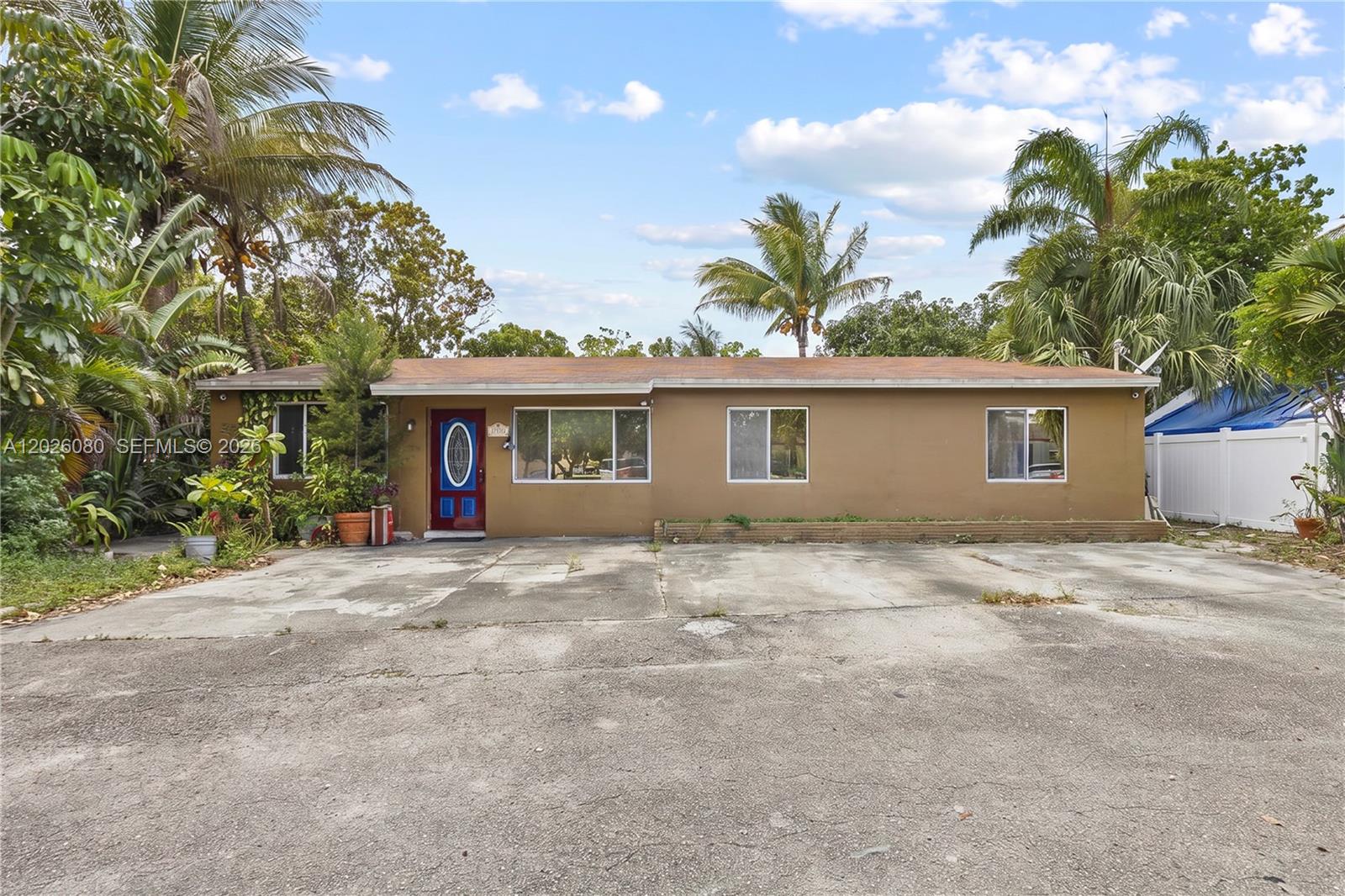 Welcome to this HUGE 4-bedroom 3-bathroom property in Fort Lauderdale. Property square footage under-air is NOT 1,000 square feet! It is 1,640 per Broward County Property Appraisers website. Total square footage including the attached accessory unit is 1,892 Square feet under-air. Property has great bones and structure is sound. Roof is about 5-6 years old per seller. A/C is about 3-4 years old per seller. Property is outdated and could use a freshen up. Property is priced accordingly taking this into consideration. There is also a large shed on the premises.  This is an excellent opportunity to buy at a great price and make the home your own. FULL property 3D walk-through available upon request.