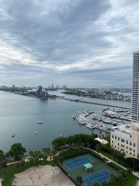 elegant 3-bedroom, 3.5-bath home at Aria on the Bay, featuring a private elevator with secured foyer entry for complete privacy and comfort. This bright residence offers beautiful bay and city views through floor-to-ceiling impact windows, an open-concept layout, and a modern European-style kitchen with sleek cabinetry, quartz countertops, and premium stainless steel appliances. Each bedroom includes its own en-suite bathroom and custom closets. Enjoy resort-style living with sunrise and sunset pools, jacuzzi, fitness center, yoga studio, spa, sauna, steam room, business center, theater room, game room, kids’ playroom, resident lounge, and BBQ area. Located in the heart of Edgewater—steps from Margaret Pace Park and minutes to Wynwood, the Design District, Brickell, Downtown, and Miami Beach. Easy to show. Immediate occupancy available.
