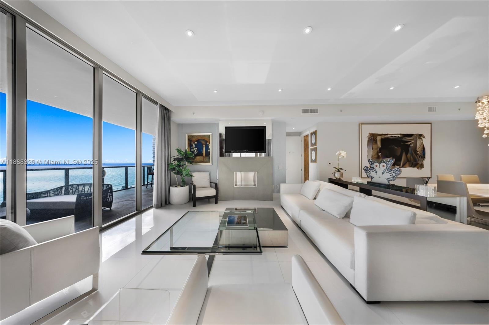 Rarely available oceanfront residence at the most sought-after South Tower in the iconic St. Regis Bal Harbour.  Enjoy direct ocean views from this spacious 2  Bedrooms + Den  with 2 & 1/2 baths delivered turn-key, tastefully furnished with elegant finishes throughout and top-of-the-line appliances.
St. Regis offers 5 stars 5 diamonds resort style amenities including luxurious Remede Spa, upscale Mediterranean restaurant, Lounge & Wine Bar, Pool and Beach services,24 hours in room dining, world class Concierge & Signature Butler service. Directly across from the  world renowned Bal Harbour Shops. See Broker Remarks.