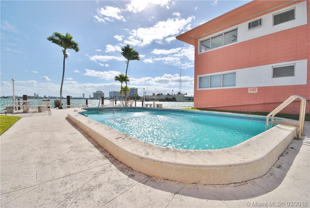 Modern bay-front 2BD/2BA now available in prestigious North Bay Village! This luxurious unit has been renovated with top notch features & lighting.  Enjoy cooking in the new open kitchen with SS appliances while overlooking the bay and pool just from your living room!  This prime location  provides you with panoramic & breathtaking views, on-site laundry, lush landscaping, waterfront pool with deck and resident parking along East Drive! Take a look today! Tenant pays $45/mon for H20