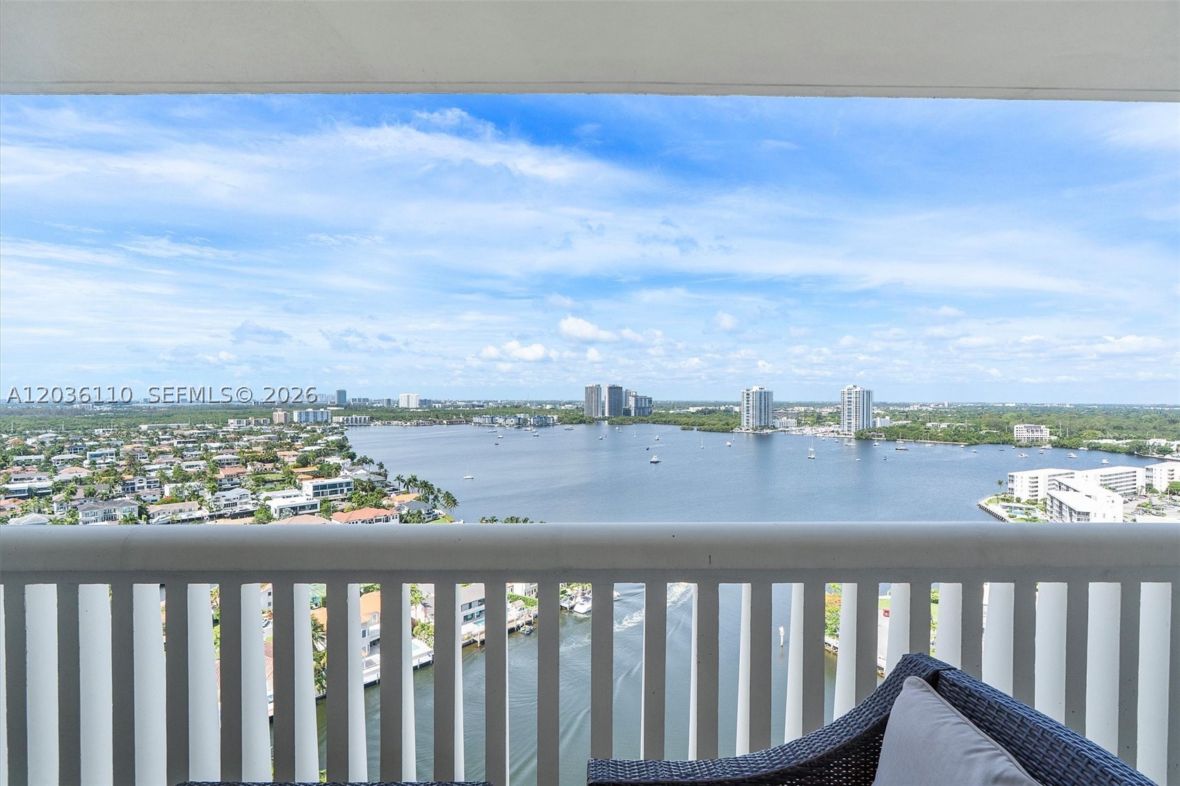 Live the Williams Island lifestyle in this move-in-ready 3-bedroom, 2-bath residence featuring spectacular water and city views from sunrise to sunset. Enjoy ocean views to the east and panoramic Biscayne Bay and skyline views to the west from the desirable Floor Plan E with dual balconies.

The updated kitchen features granite countertops, stainless steel appliances, and cherry wood cabinetry. Furnishings by Addison House are negotiable.

Williams Island offers an unparalleled resort-style experience with pools, fitness center, tennis facilities, spa, marina, restaurants, clubhouse, concierge services, and 24-hour security. Mandatory annual club membership fee of $1,425.