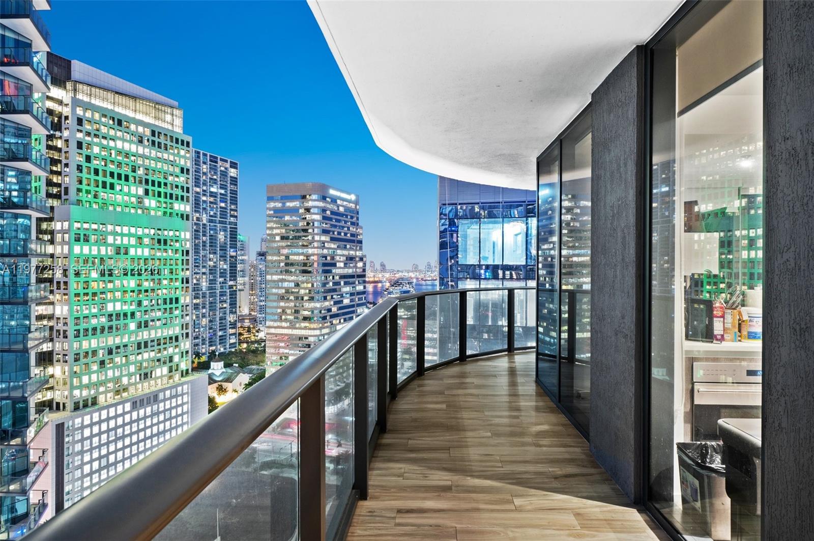 Spectacular upgraded 2BD/2BA corner unit with breathtaking views. Features wood-look tile floors throughout, custom closets, and floor-to-ceiling windows with roller shades and blackout blinds. Enjoy an oversized wraparound balcony, top-of-the-line appliances, and integrated smart home technology. Includes 2 assigned parking spaces and complimentary valet. Prime location directly across from Brickell City Centre and within walking distance to Brickell’s best restaurants, bars, and luxury shopping.