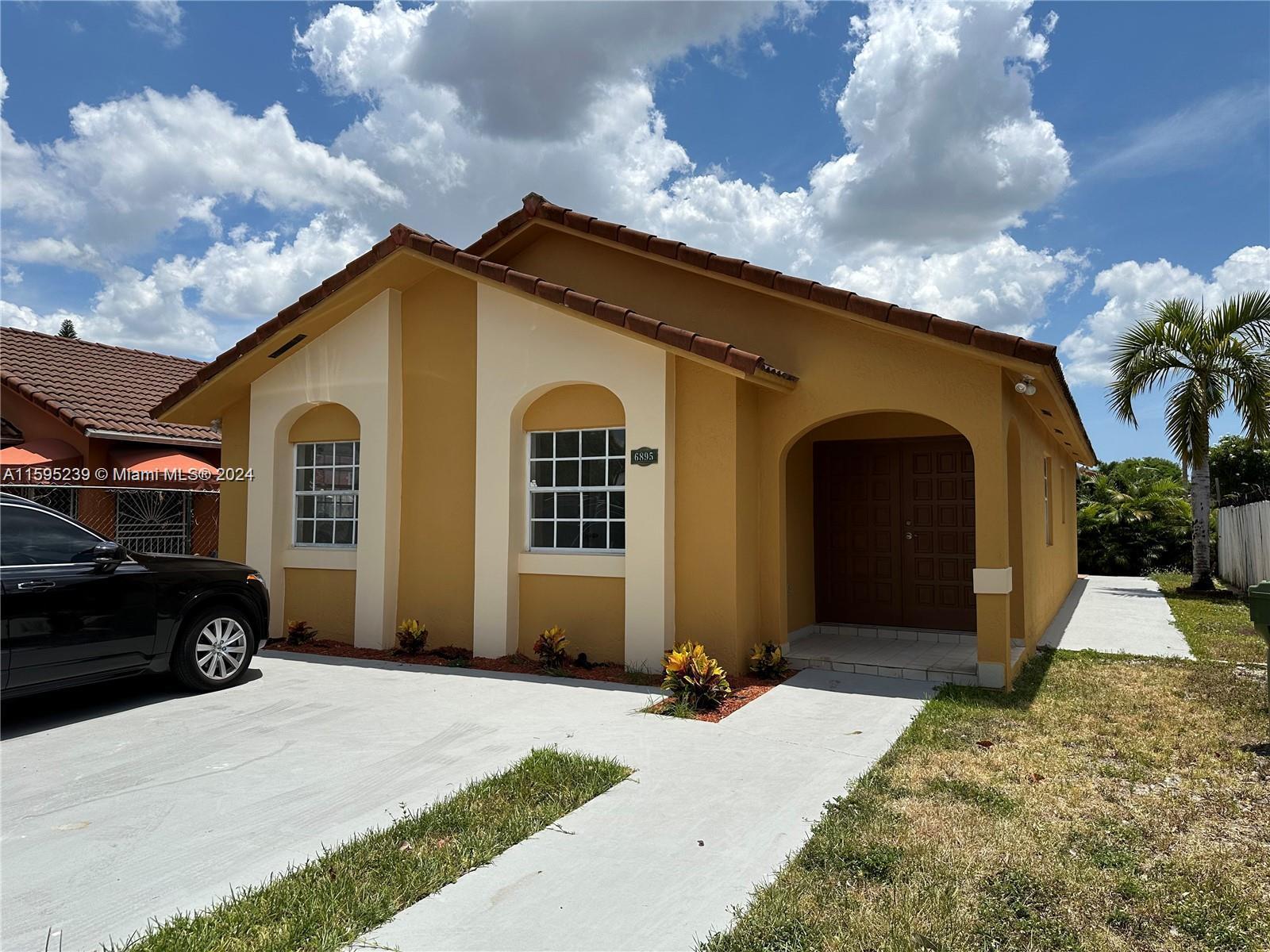 Three bedrooms, two bath, house for rent in Hialeah. Great located property near expressways, shopping centers, West Land Mall, schools, hospitals and more. First month rent and two deposits are required. Call listing agent for more information and appointments.