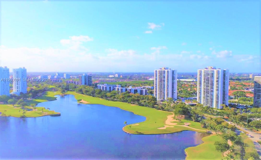 ASTONISHING PANORAMIC VIEWS WITH SPECTACULAR SUNSETS, HIGH FLOOR CORNER UNIT, LARGE TERRACE TO OCEAN, INTRACOASTAL AND FAMOUS TURNBERRY GOLF COURSE. 1,340 SF, 2BR/2BA WITH TILE FLOOR THROUGHOUT. RENOVATED AND UPGRADED NEW KITCHEN, NEW APPLIANCES, BUILT-IN CLOSETS, NEW AC AND WATER HEATER, DESIGN SHOWER DOORS, NEW MASTER BATH WITH CARRARA PORCELAIN. LUXURY APARTMENT BUILDING, 24 HOURS SECURITY, VALET, SWIMMING POOL, JACUZZI, TENNIS COURT, NEW ZEN GARDEN, SAUNA, NEW GYM, BBQ FOR YOUR PARTIES, BILLIARD, PARTY ROOM, BUSINESS CENTER, LIBRARY, NEW ELEVATORS. ON TOP YOU HAVE DIRECT ACCESS TO FAMOUS DON SOFFER EXERCISE TRAIL. NEAR AVENTURA MALL, GULFSTREAM PARK, INTERNATIONAL AIRPORTS AND BEACHES. BRING YOUR LUGGAGE AND YOUR WINE, AND ENJOY THE FABULOUS SUNSET OVER THE IMMACULATE GOLF COURSE!