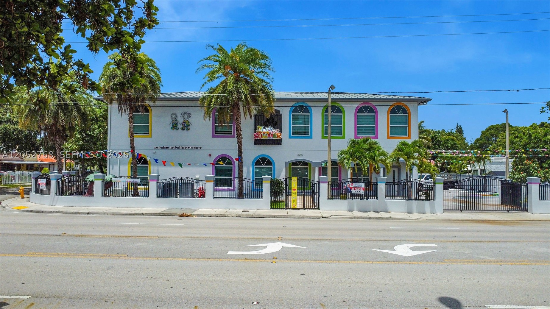 Turnkey, purpose-built two-story preschool/childcare facility for lease in Miami's Shenandoah neighborhood, just off Coral Way with quick access to US-1, SW 8th Street, and I-95. Built in 2008 and operated as a licensed preschool, the +/-6,228 SF elevator-served building offers bright classroom space on both levels, a secured and fully fenced site with a private outdoor play area, commercial central A/C, a full fire-sprinkler system, and an on-site parking lot. Zoned T3-O with an existing land use permitting private school, K-12, vocational education, day care, and child nurseries. Ideal for a preschool, day care, or private school operator ready to open immediately. Offered at $45.00/SF NNN.