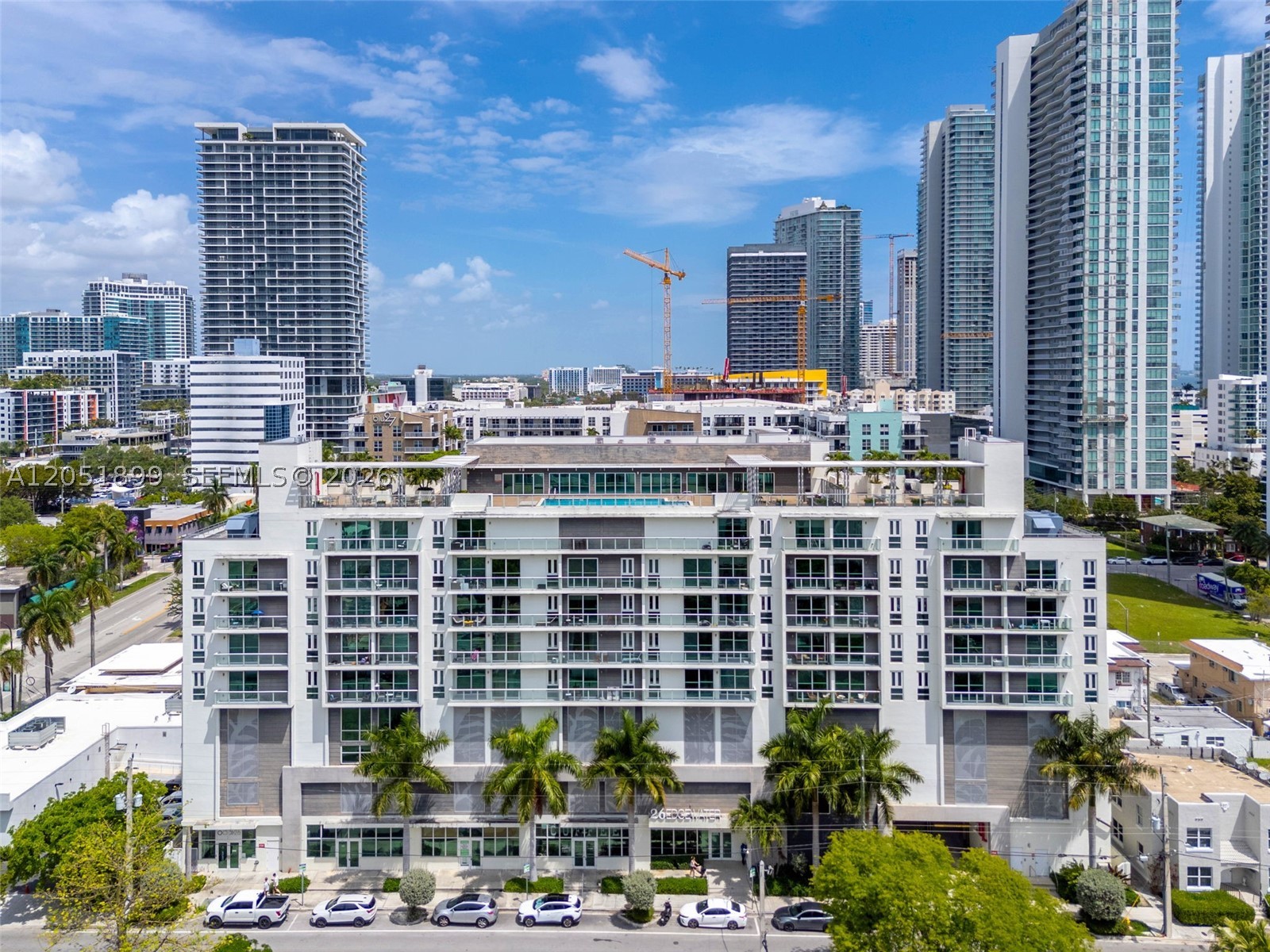 Furnished condo in Edgewater located on the 7th floor, featuring a private balcony, rooftop pool, and fitness center. Water included. Pet-friendly with assigned/ample parking. Conveniently located near Midtown, Brickell, Wynwood, the Design District, and the beach.
