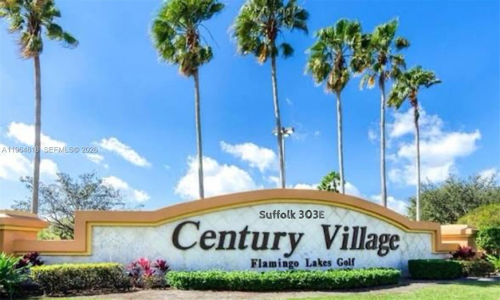 Great opportunity to own in beautiful Suffolk building in the popular Century Village! Complete impact protection and enclosed glass balcony!

Attention Investors!!! Seller is interested in renting back.