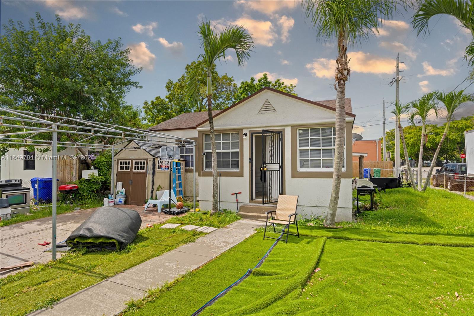 Newly remodeled single family home with studio. Currently tenant occupied, main house is rented at $2,000.00 per month and studio at $1,600.00 per month. Perfect for investors or a single family. Property sits on a corner lot, close to main highways, 15 minutes to Miami Beach, Downtown Miami. New roof completed February 2026.