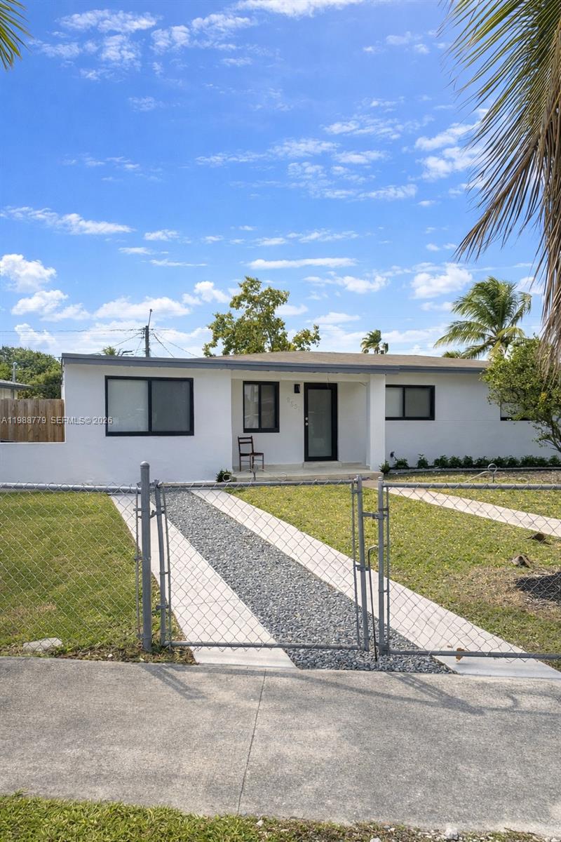 Welcome to your private oasis located in the heart of Cutler Bay. Situated on a desirable corner lot 3 bedrooms, 2 bathrooms, completely gated. This beautiful residence is move in ready with an open layout kitchen, living area, and granite counter tops. Step outside to your own tropical retreat with a large sparking pool, lush landscaping and ample outdoor space perfect for hosting or simply relaxing in total privacy. Whether you're enjoying quiet mornings, poolside, or entertaining guests under the palms, this property is rare opportunity. Easy access to US-1, quick connection to Florida's Turnpike or convenient route towards Florida Keys. No HOA fast approval. Schedule your private showing today.