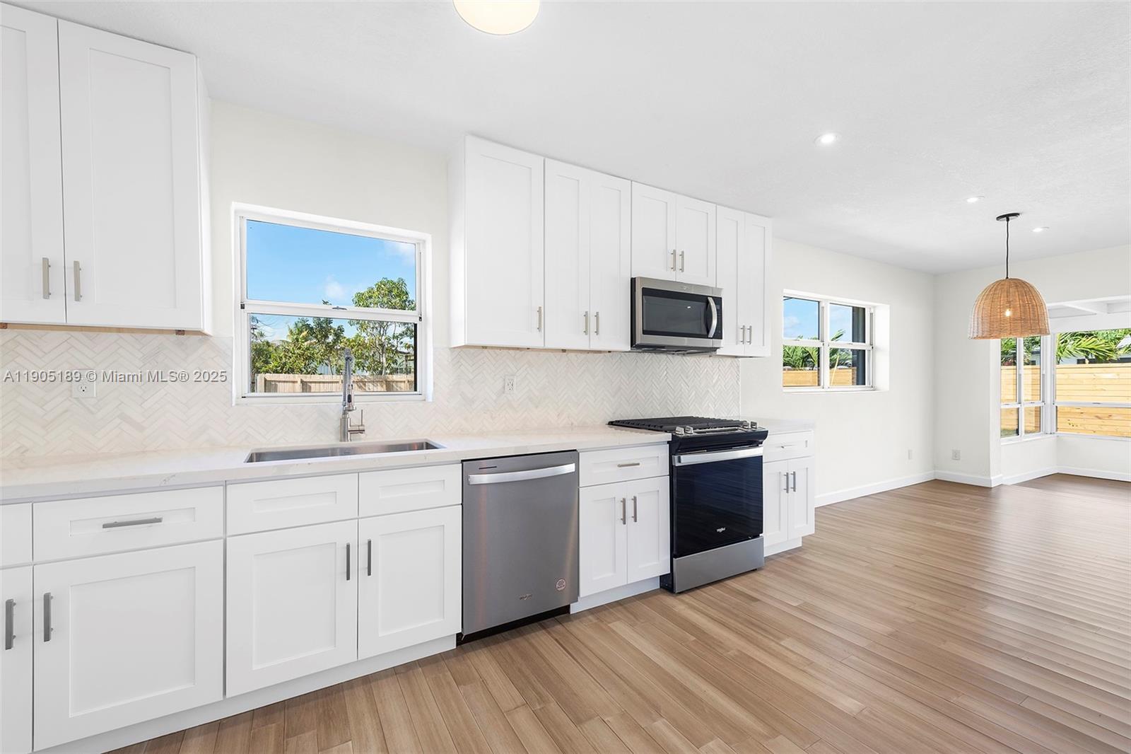 Enjoy this fully renovated 3 bedroom | 2 bathroom private home located in the family-friendly neighborhood of Cutler Bay. Featuring a BRAND-NEW METAL ROOF. The spacious home sits on a fully fenced-in oversized double lot that even includes a sun room deck overlooking the backyard. The house includes all new appliances, brand new floors, in addition to an energy efficient natural gas water heater and range. Short walk away from Old Cutler Road's shopping center which includes several restaurants and supermarkets. Blackpoint Marina and the expressway are also a short drive away! Renter is responsible for gas, electric, and water. Most appliances are powered by cost efficient has hook up. Schedule your appointment today.