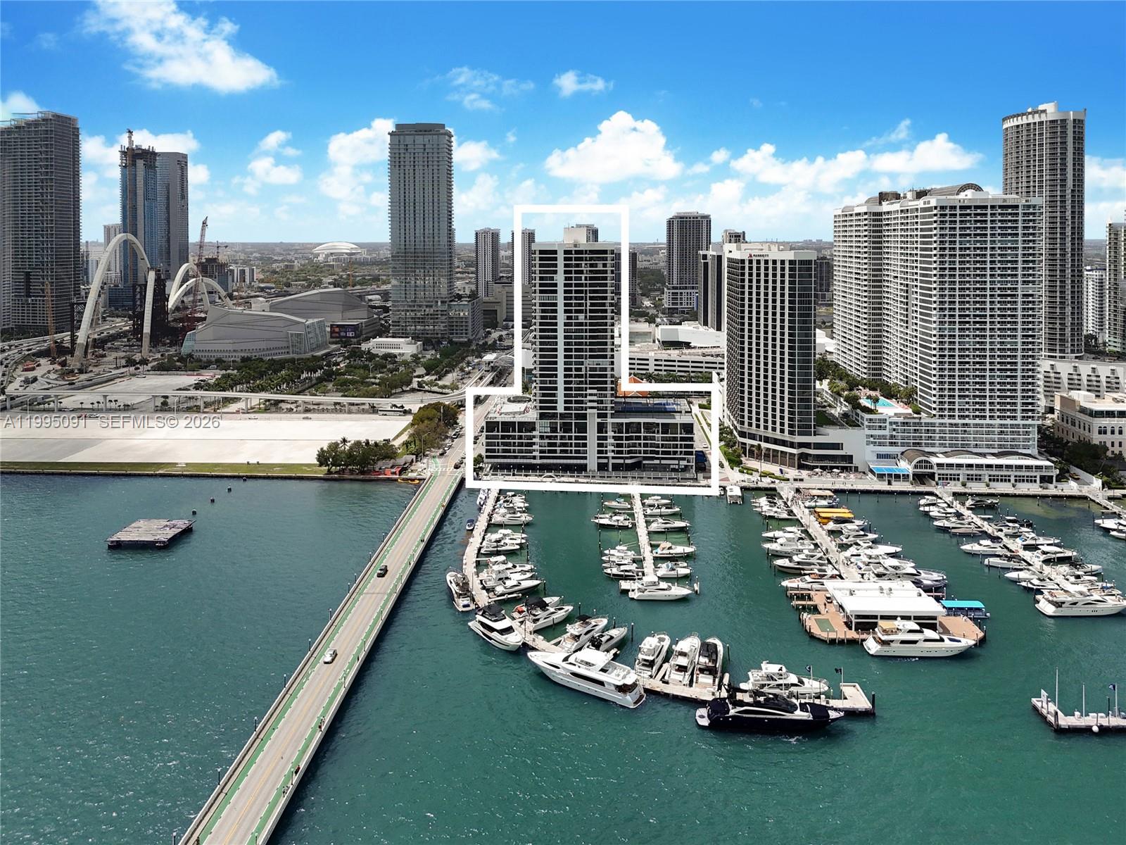 Modern and remodeled unit at the Venetia, located in Miami’s Arts & Entertainment District, with beautiful views of Biscayne Bay and the building’s marina from the living room, bedroom, and private balcony. This bright residence offers a comfortable layout with living and dining areas, 1 master bedroom, and 1.5 bathrooms. Updated flooring throughout enhances the overall feel of the space. Ideally located just steps from the Adrienne Arsht Center, Pérez Art Museum (PAMM), Frost Museum of Science, and waterfront Margaret Pace Park. Enjoy close proximity to Downtown Miami, Brickell, Wynwood, and the Design District, with easy access to I-95 and major highways. The free Metromover station is nearby, and Brightline provides convenient connections to Aventura, Boca Raton, and West Palm Beach. The building offers amenities such as gym, tennis courts, valet, 24-hour security, marina access, and an on-site restaurant and bar, Mike’s at Venetia. Pool area undergoing renovations as part of building improvements. The Venetia has completed its 40-Year Recertification.