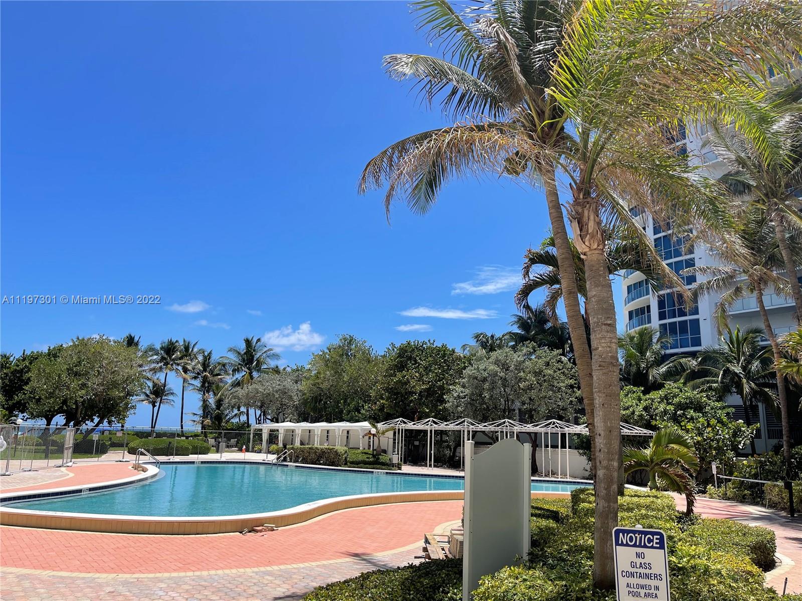 This is a great opportunity to purchase an apartment in the condo on the first line of the beautiful Hollywood Beach. 1 bedroom, 1 bathroom, 3 closets, separate kitchen. It is also a good investment opportunity. Pets friendly. 40 year Recertification is almost completed. Enjoy Florida lifestyle on the beach with full amenities of Residences on Hollywood.