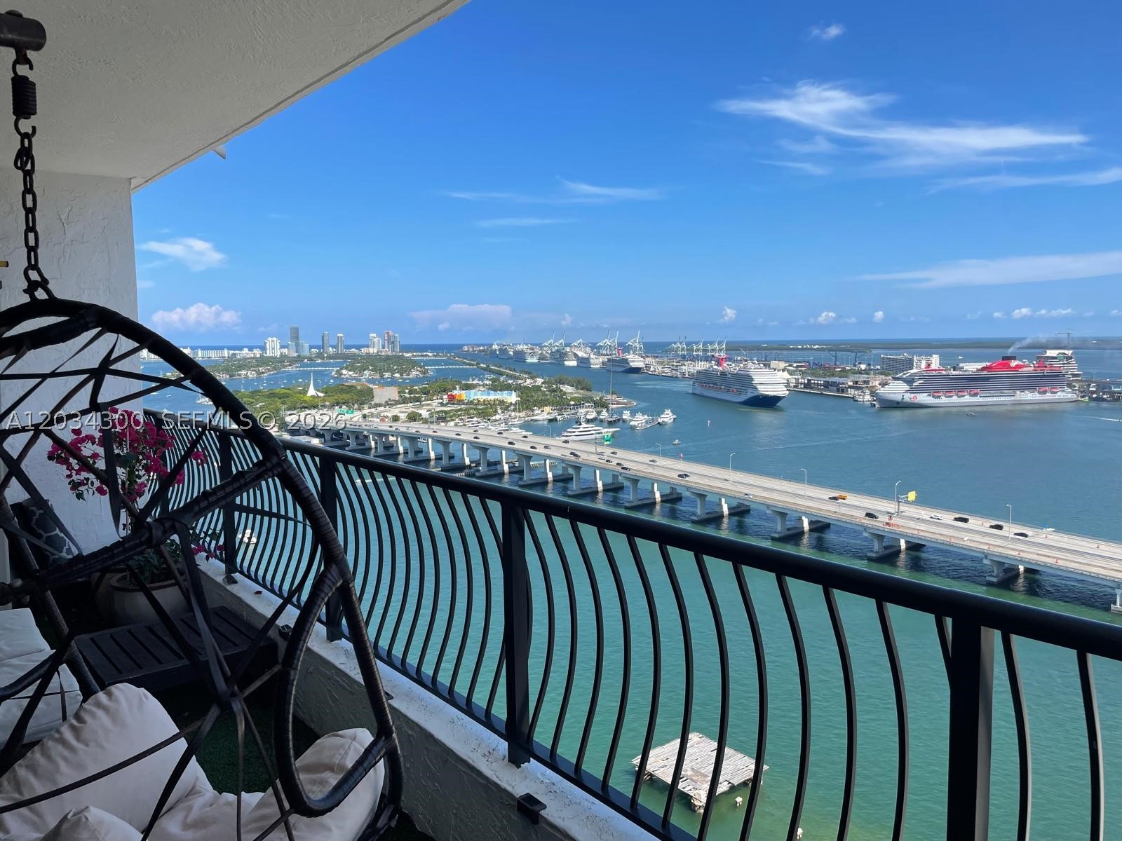 Experience breathtaking, unobstructed views from this corner residence on the 33rd floor of the iconic Venetia Condominium. This oversized 1-bedroom, 1.5-bath apartment offers approximately 800 SF of living space with abundant natural light and panoramic views of Biscayne Bay and the Miami skyline from every room. Enjoy a large south-facing balcony, perfect for relaxing and taking in the views. Features include brand-new impact windows, tile flooring throughout, a chef’s kitchen with pantry and breakfast area, generous closet space, and a comfortable open layout. Laundry room on each floor. One valet parking space included. The Venetia offers exceptional amenities, including a newly renovated fitness center, convenience market, on-site restaurant, tennis courts, and more. Ideally located at the entrance of the Venetian Causeway, just minutes from Miami Beach, Downtown Miami, Brickell, Edgewater, restaurants, shopping, and entertainment. A rare opportunity to live above it all with views that are truly one of a kind. Rent includes: water & sewer, garbage, Xfinity basic cable, 1 valet parking, and all amenities.