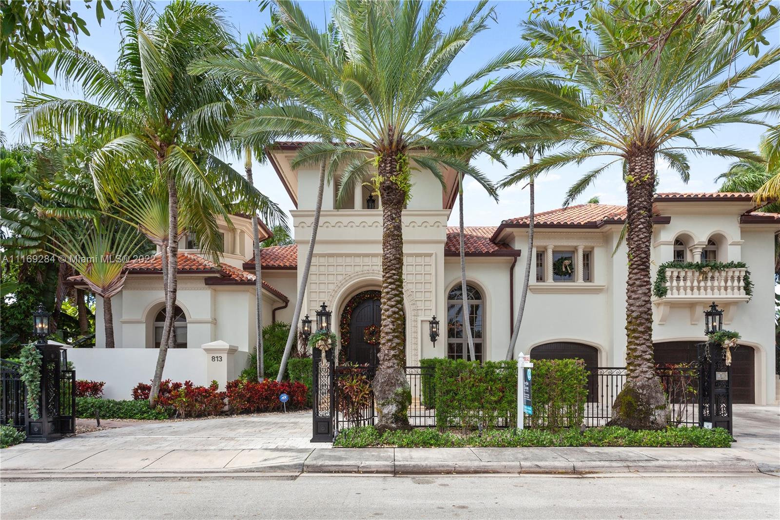 Spectacular Las Olas Mediterranean Estate with 100' of deep water frontage.  Dock accommodates up to a 90' Yacht.  Located at the end of a very quiet street, only 2 homes from the New River Point, and minutes by boat to the inlet. Magnificently decorated in classic Mediterranean style. All impact windows !!   Spacious custom designed chef's kitchen, palatial first floor primary suite with lavish 2 story bath, and staff quarters with private entrance.  This residence includes a paneled library, volume ceilings, and grand living and dining areas.  The second story has 4+ bedrooms as well as a den/living room.  The pool and spa are surrounded by lush landscaping and breathtaking water views. Easy to show. Rented until 10/23 for $37,500 per month. Close now or after lease ends.