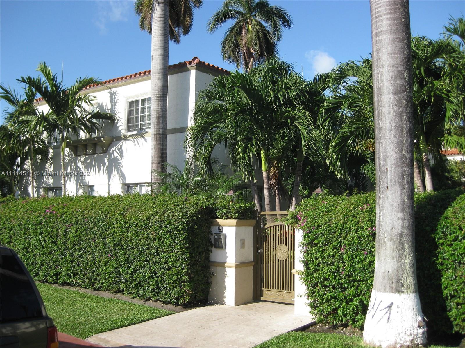 Stunning property! Harriet Court is a meticulously maintained 1935 L. Murray Dixon Med-Deco building with a pool only 2 blocks from Lincoln Rd and 4 blocks to the beach. Bright 1BR/1BA, upstairs double corner unit with large high-impact windows on all 3 sides facing North, East and South. Beautifully finished with cherry floors, unique vaulted beamed ceiling, and original Tropical Art Deco decorative fireplace in the living room. Marble bathroom. 2 large custom closets. Beautiful large eat-in kitchen w/SS appliances, granite counters and back splash, marble floors, combo W/D in the unit. Central AC. Street parking with residential permit. Large dog OK with $300 pet deposit! Best 1/1 in the building! Please read Brokers Remarks.