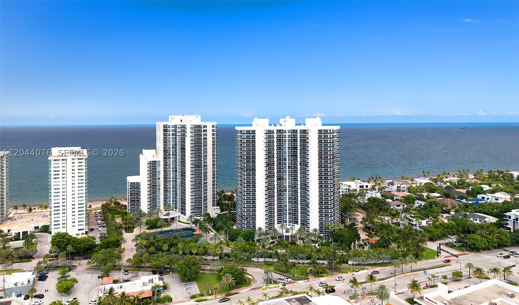 Stunning Ocean and city view condo at L'Hermitage! Private foyer entry with 3-bedroom, 3 bath residence features split bedroom, open floor plan, marble floors, a beautiful kitchen with great counter/pantry space to work with, large laundry room with storage! Two expansive balconies offer ocean and city views to relax with family and friends. L'Hermitage is over 10 acres of Oceanfront/Beachfront property w/tennis, fitness, fenced complex, saunas, steam rooms, massage rooms, attended beach, pool deck with spas and full-service restaurant including full bar. BBQ grilling area beach level. Amazing walkability & pet friendly. Minutes to Las Olas. Strong reserves, Pets OK, Recent structural and integrity studies available.