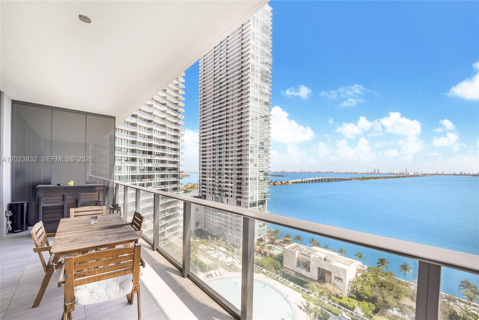 Enjoy the Most Luxurious Resort Style Living on Edgewater! This 1 bed 2 baths + Den have spacious living area and floor-to-ceiling windows that provide natural light and breathtaking water views. Living room opens up to a large balcony, providing the perfect space. Master features a spa-like bath with a large soaking tub, dual vanities and a separate shower. Master Bedroom offering plenty of closet space and views of the Bay. Full Service luxury building. A Must See!!