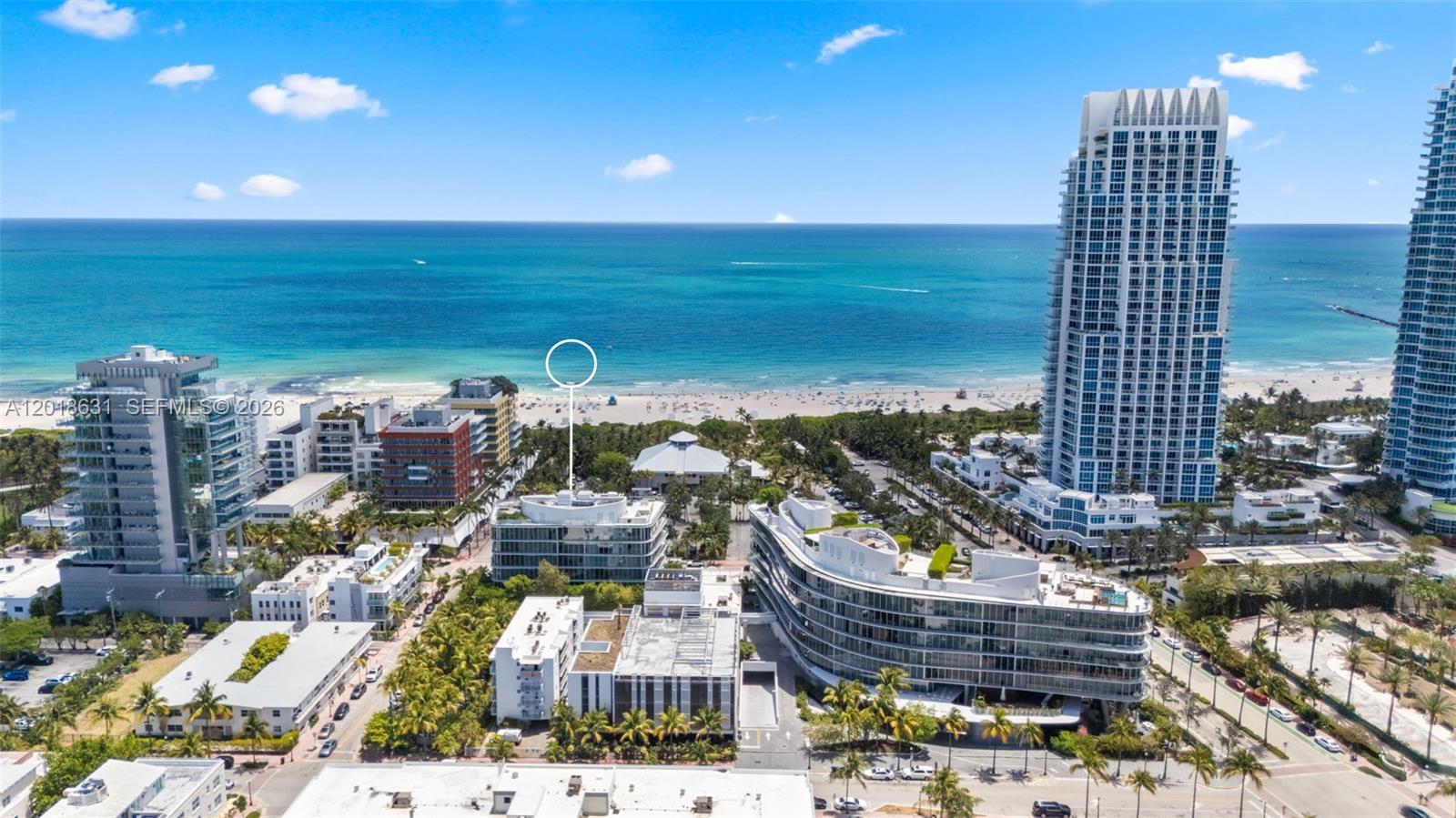 A Rare Gem at One Ocean, South of Fifth! This 1-BR, 1-BA residence offers 889 SqFt of refined living + 542 SqFt private terrace with direct access to Collins Ave steps from Prime 112 & the beach. Enjoy dual entrances for seamless indoor-outdoor living, a sleek Italkraft kitchen, Wolf gas range & spa-like bath with walk-in closet. Airy layout is perfect for relaxing or entertaining. Designed by Enrique Norten, One Ocean is a boutique building with 50 exclusive residences & top-tier amenities including an infinity-edge pool deck by Enzo Enea, Bentley Beach Club service, a state-of-the-art fitness center & spa, 24-hour concierge, doorman, security & private elevator access. Includes one assigned parking space & valet. Steps from world-class dining & nightlife in this South of Fifth sanctuary.
